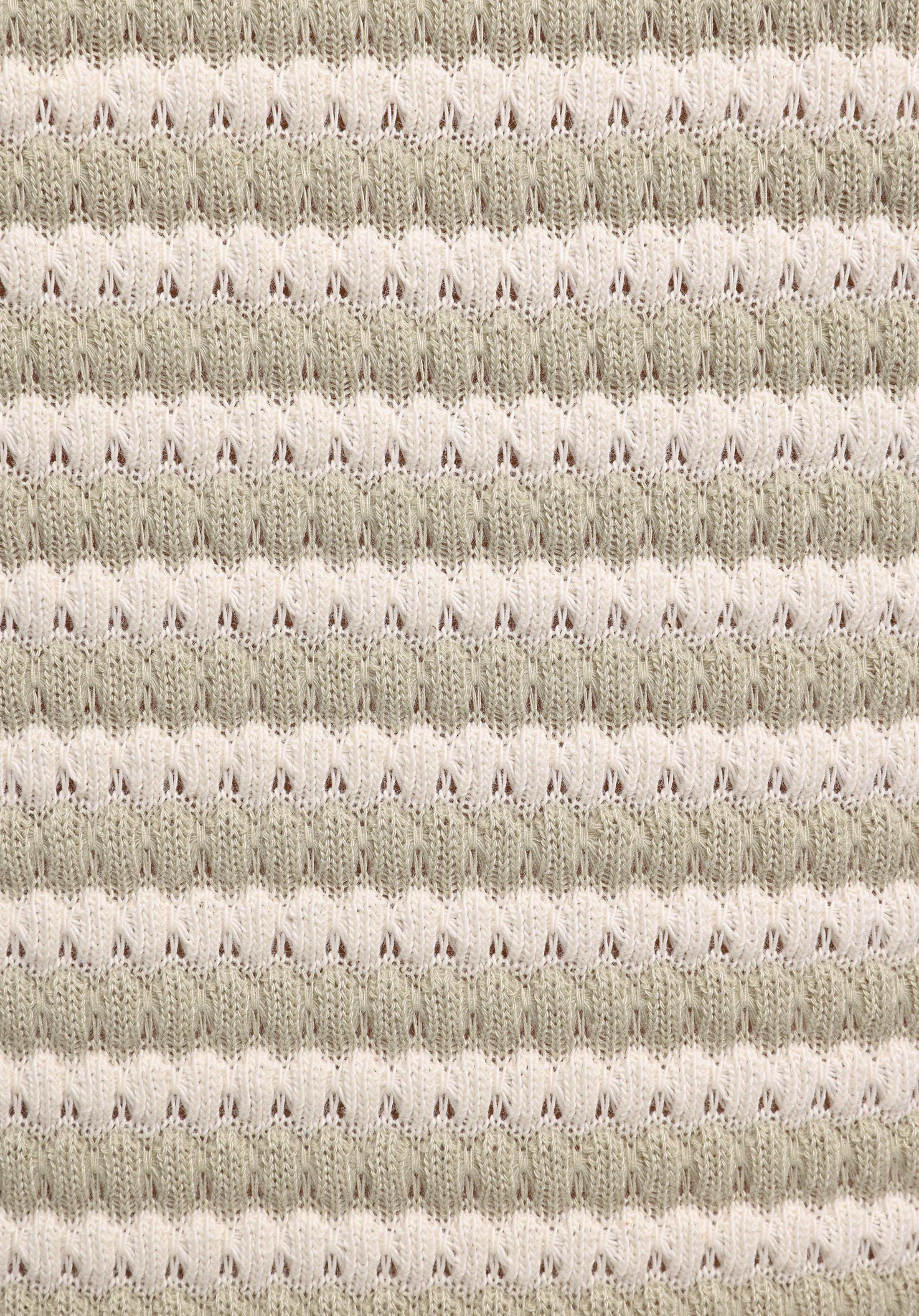 Slim Fit Yuvarlak Yaka Çizgili Kadın Yeşil Kısa Kol Tişört