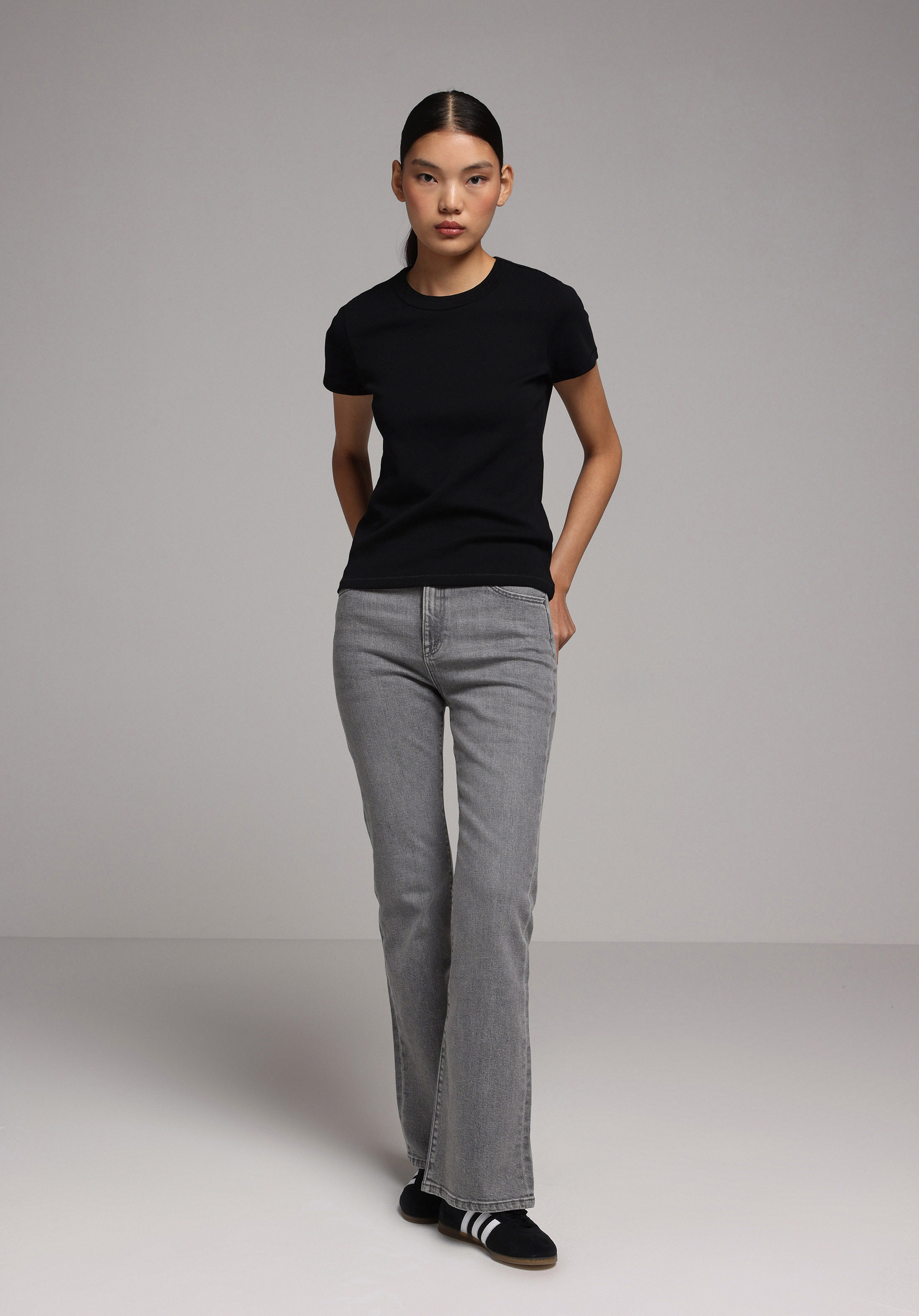 Regular Fit   Kadın Grey Denim Jean Pantolon