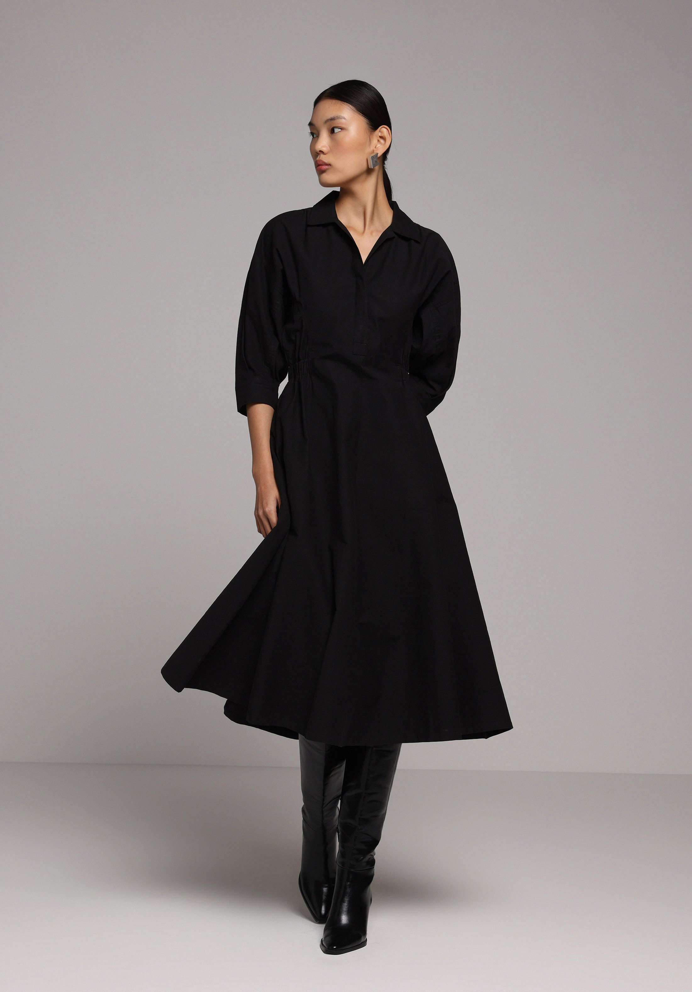 Regular Fit  Kadın Siyah  Elbise