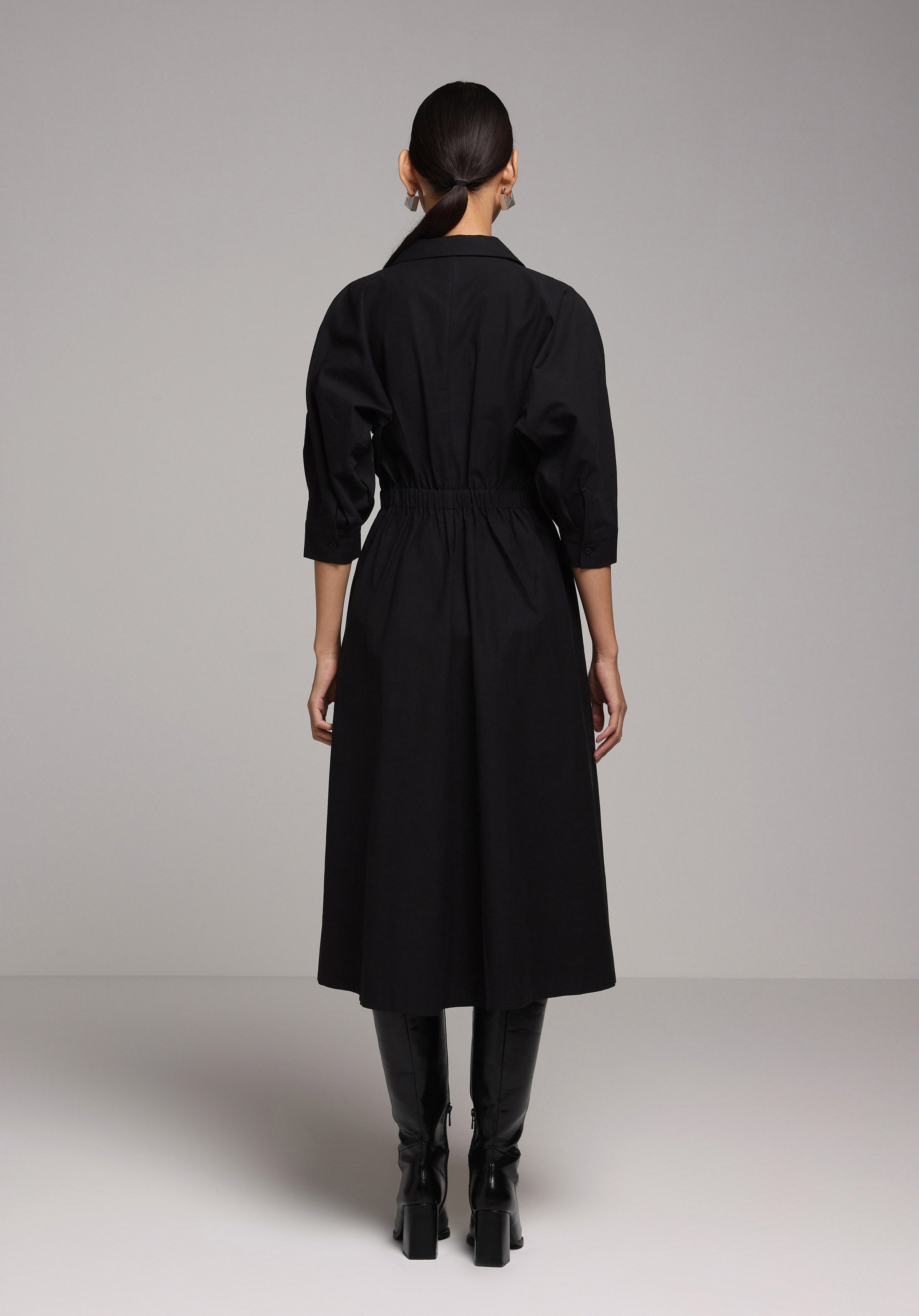 Regular Fit  Kadın Siyah  Elbise