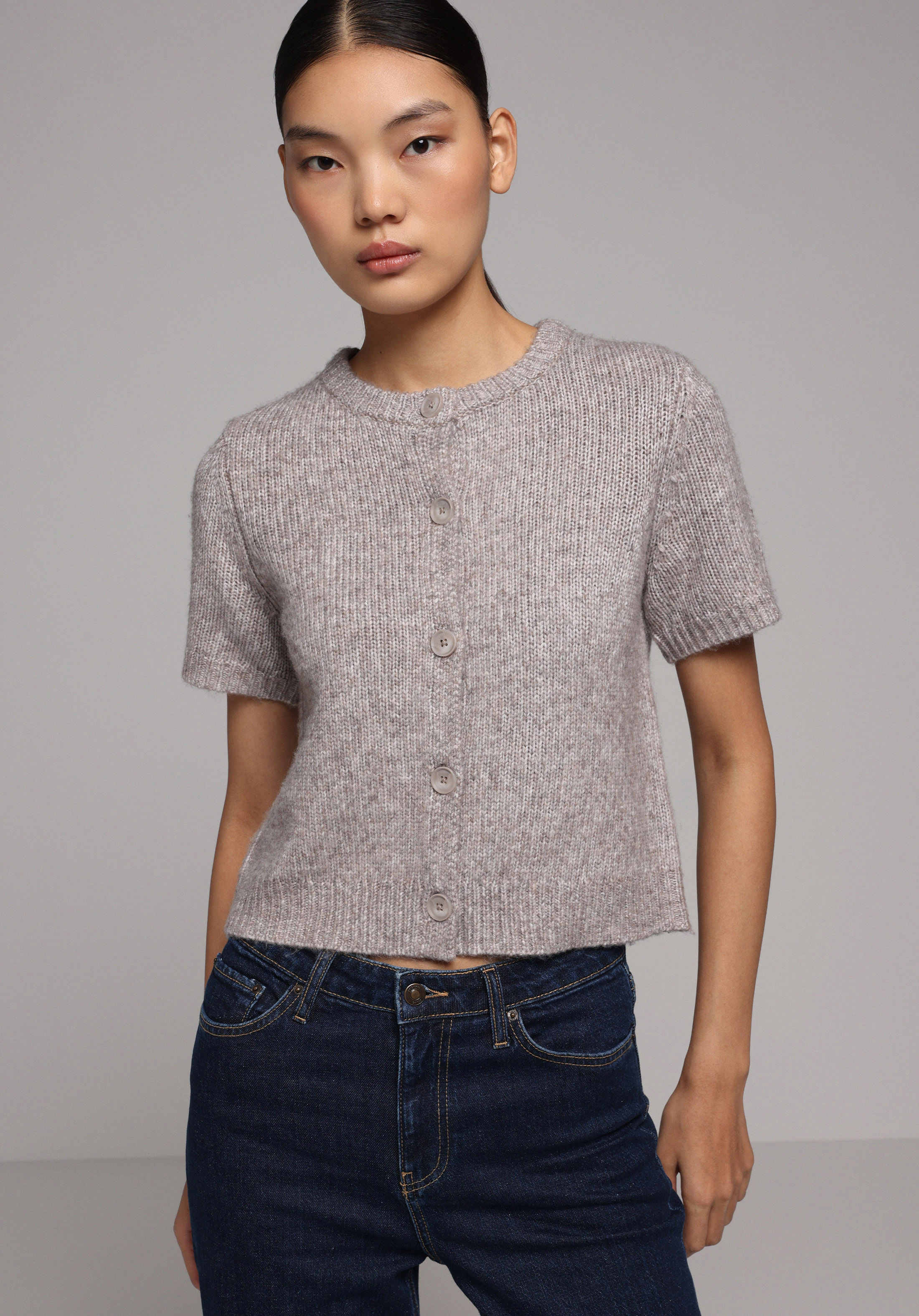 Slim Fit   Kadın Bej Hırka