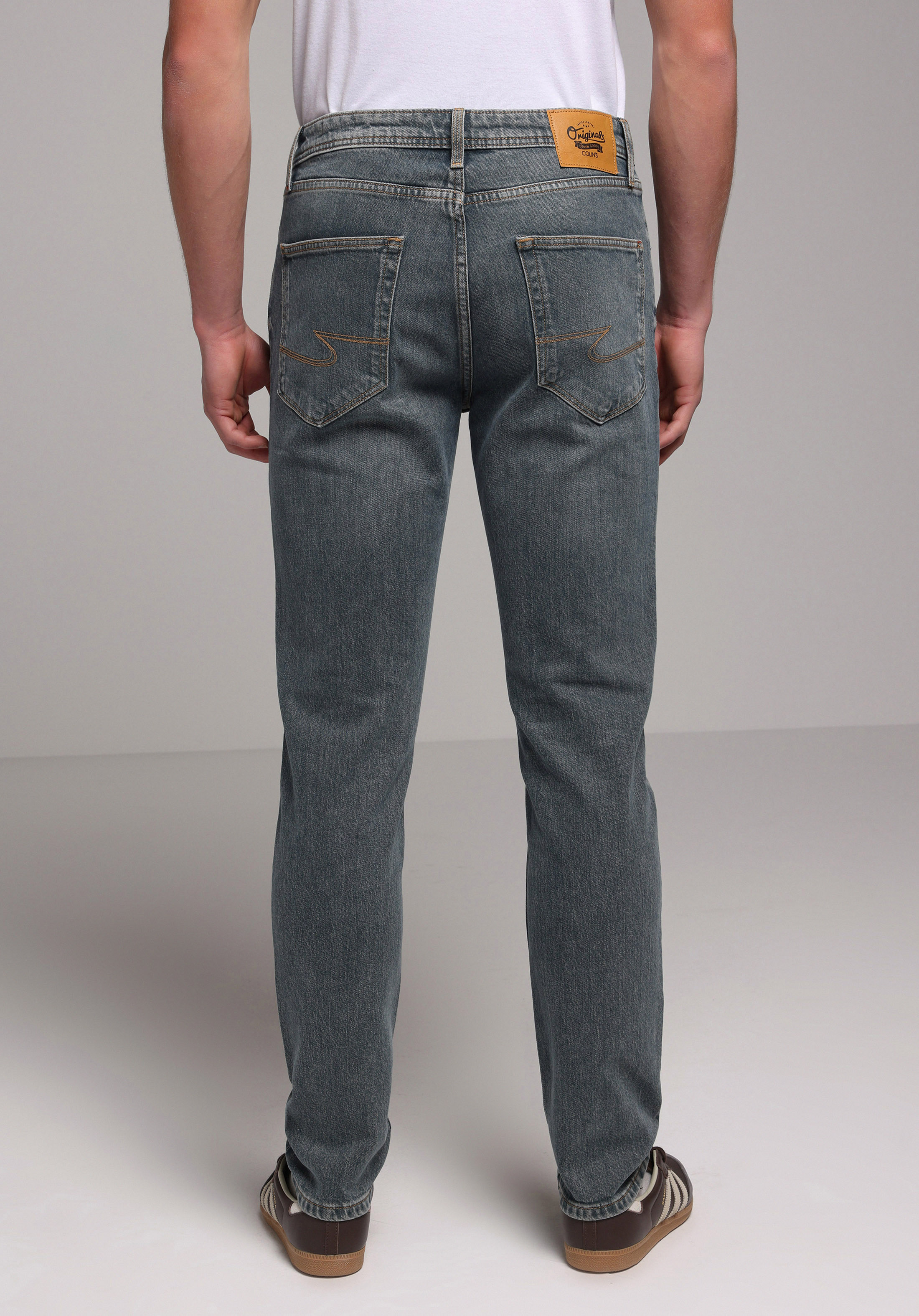 Straight Fit   Erkek Green Cast Denim Jean Pantolon