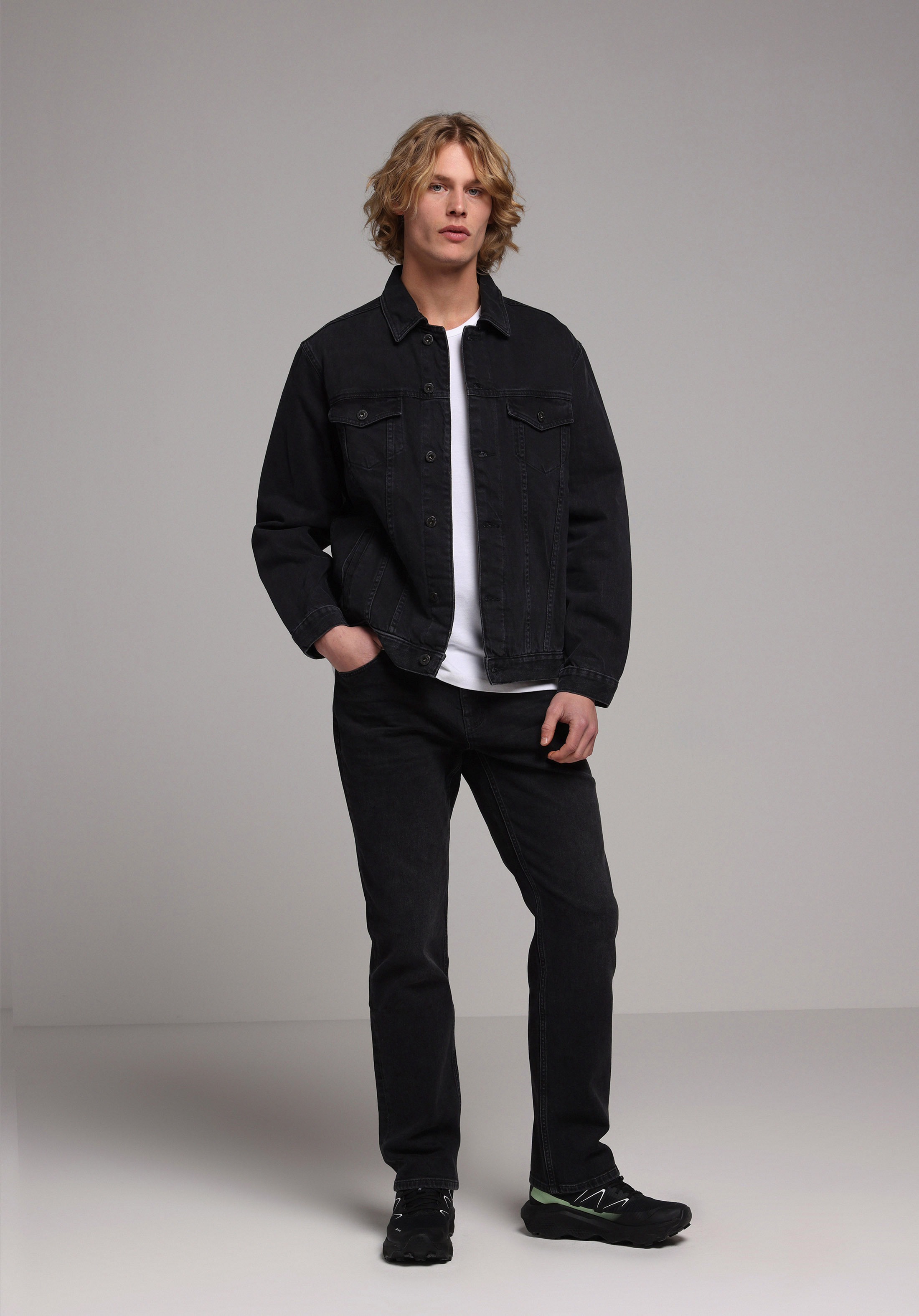 Regular Fit   Erkek Black Black Denim Jean Pantolon