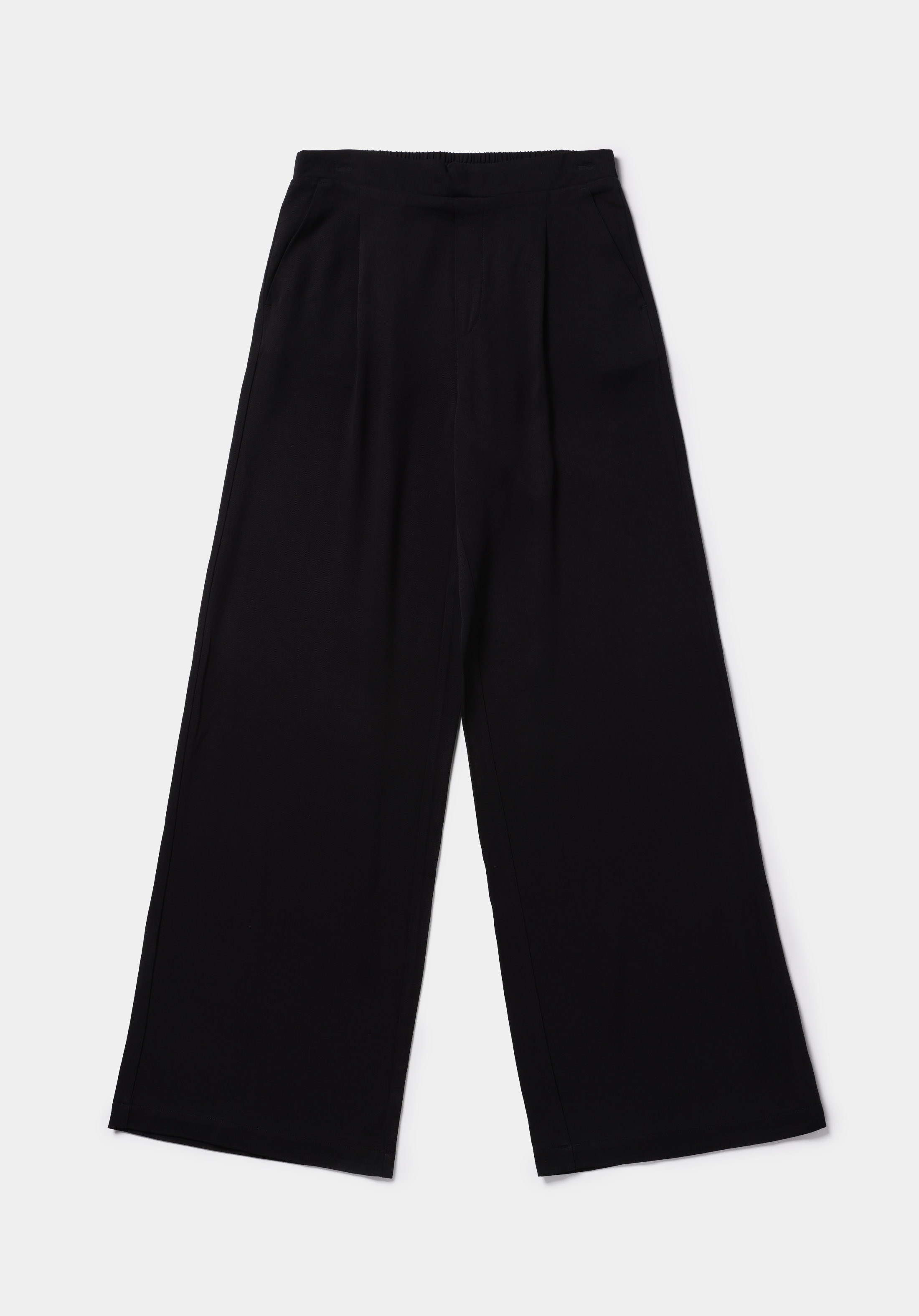 Straıght Fıt Düşük Bel Düz Paça Kadın Siyah  Pantolon