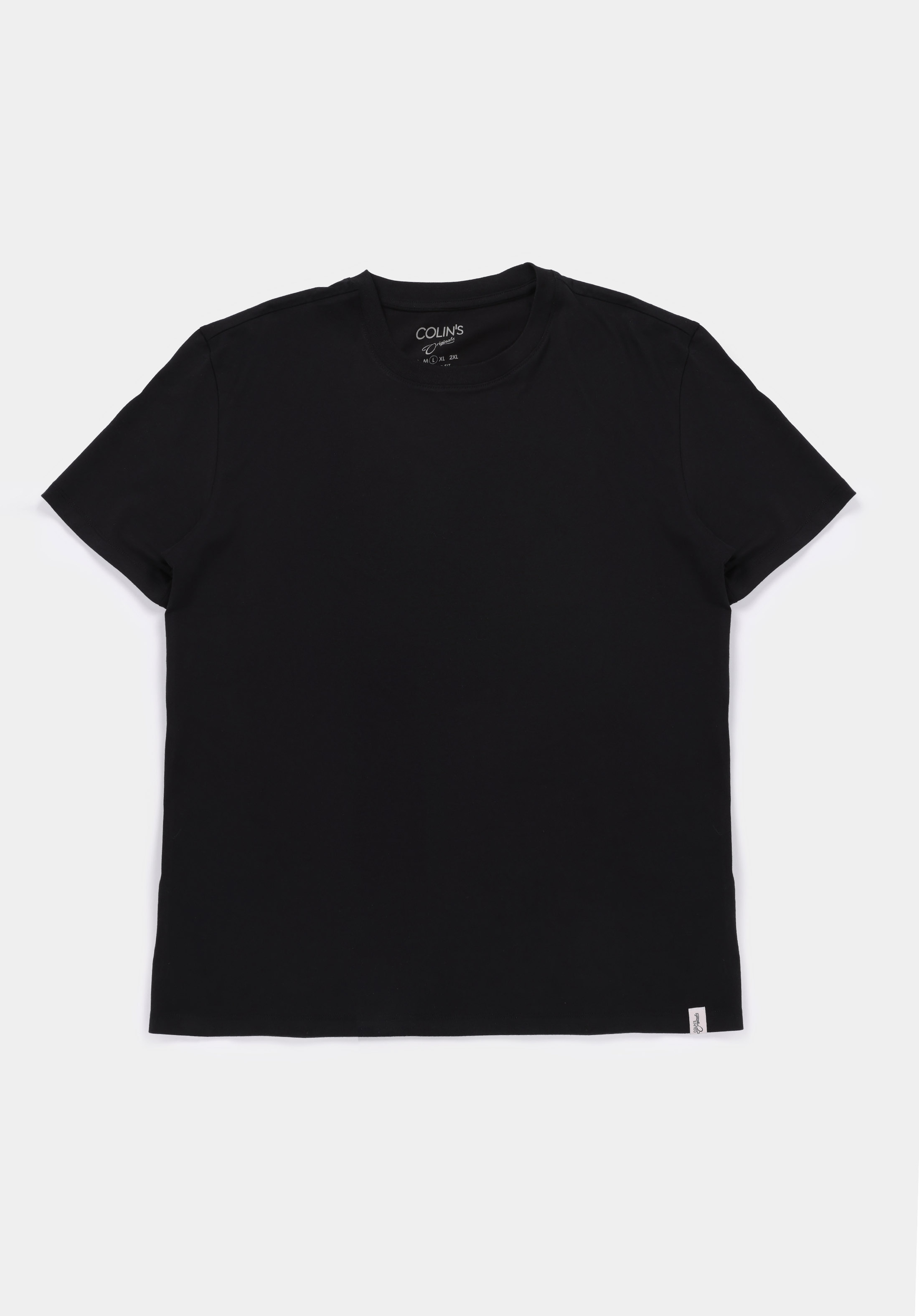 Regular Fit Yuvarlak Yaka Düz Pamuklu Cepsiz Erkek Siyah Kısa Kol Tişört