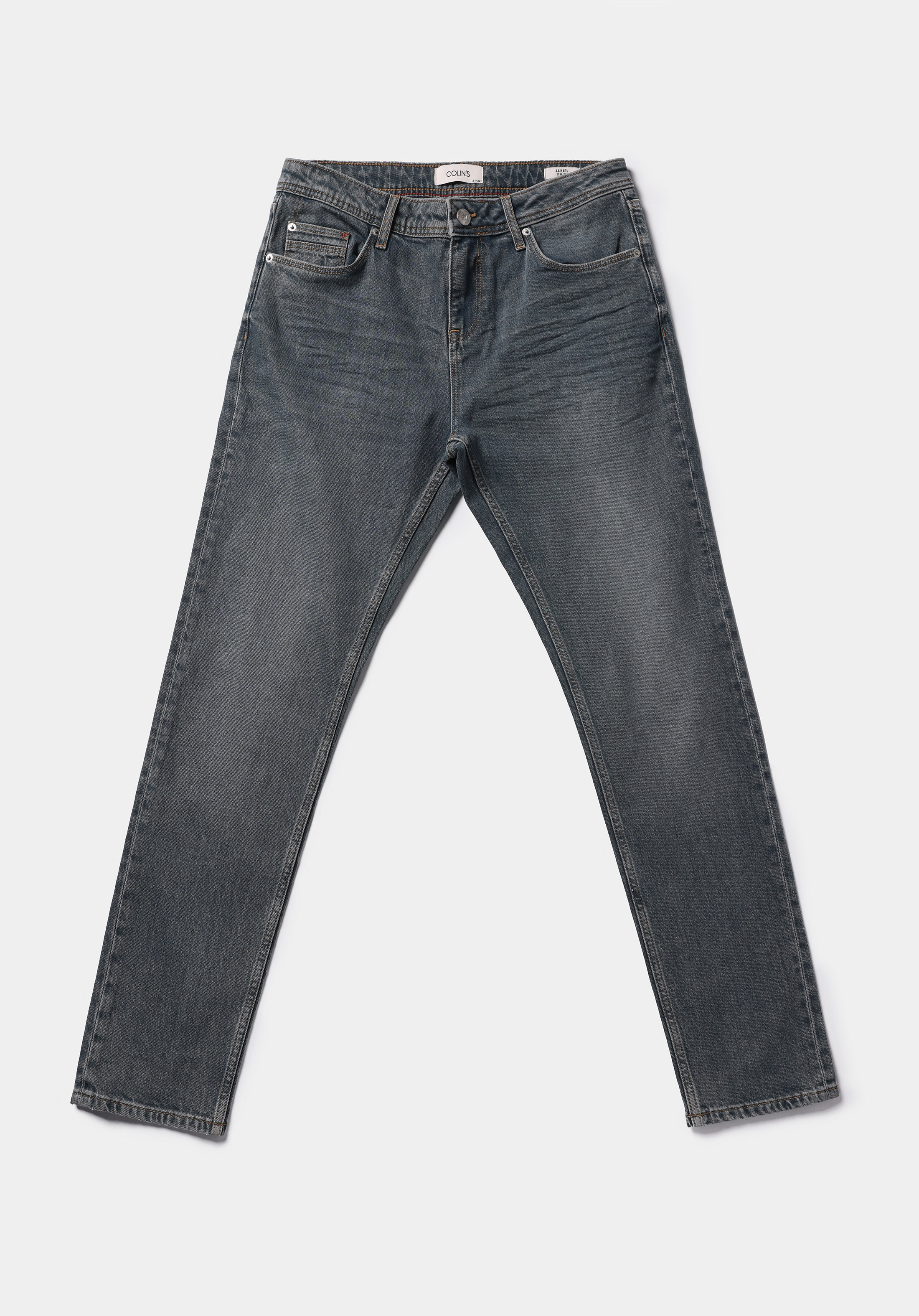 Straight Fit   Erkek Green Cast Denim Jean Pantolon