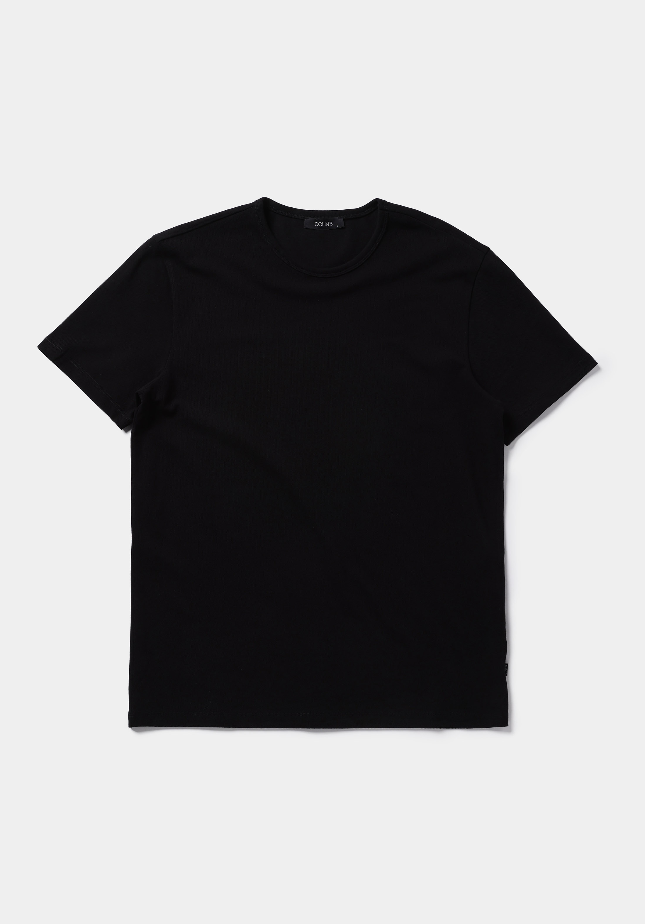 Regular Fit Yuvarlak Yaka Düz Erkek Siyah Kısa Kol Tişört