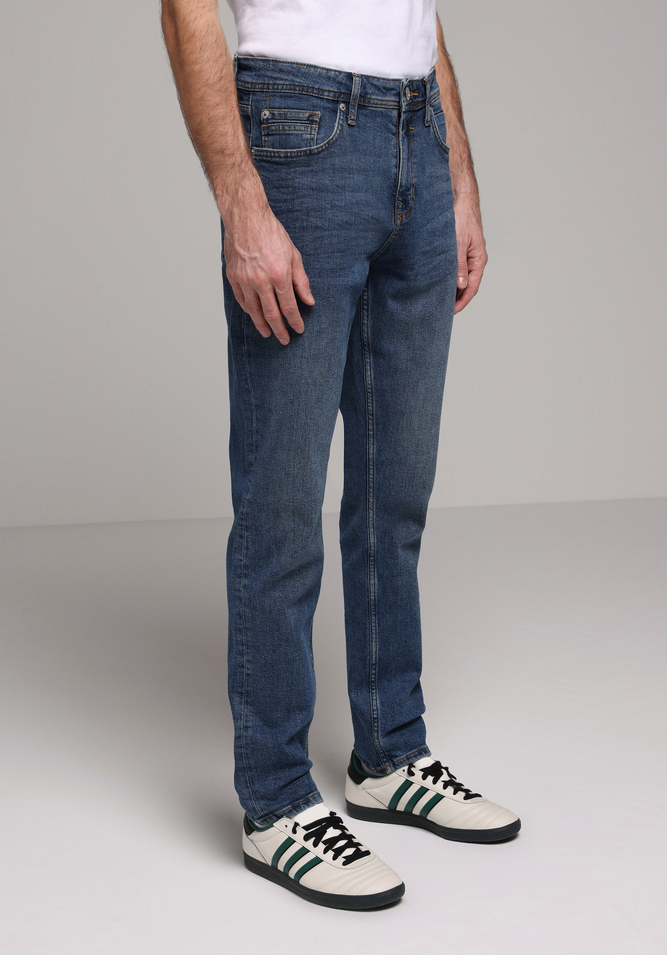 Regular Fit   Erkek İndigo Jean Pantolon