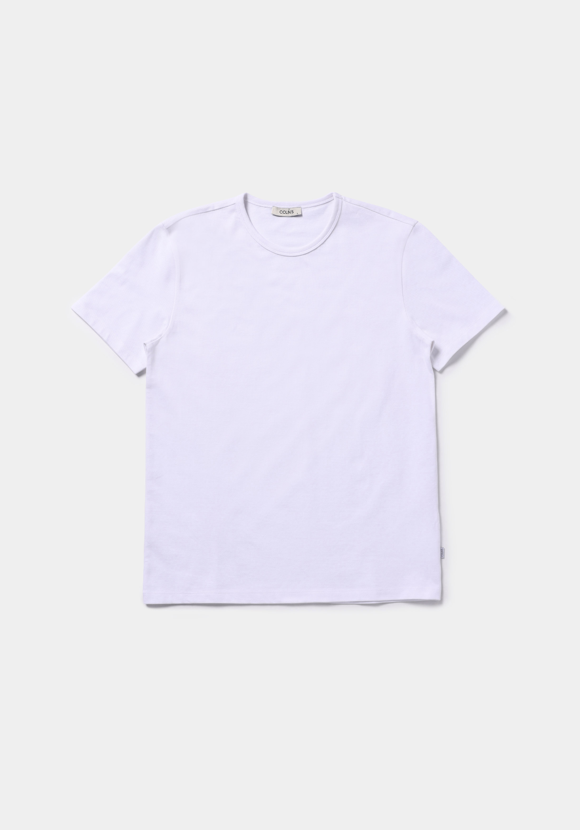 Regular Fit Yuvarlak Yaka Düz Erkek Beyaz Kısa Kol Tişört