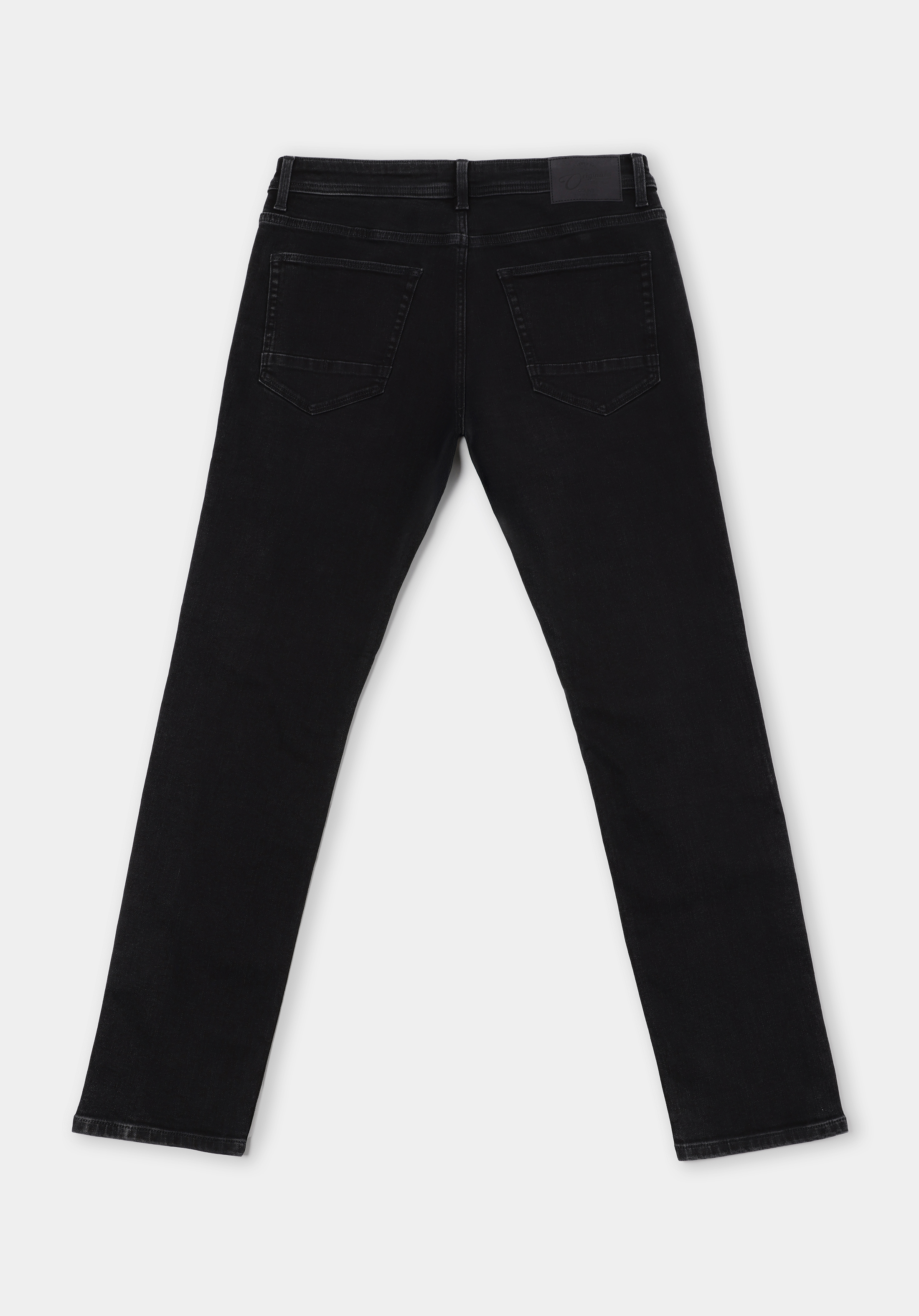 Straight Fit Orta Bel Düz Paça Erkek Black Black Denim Jean Pantolon