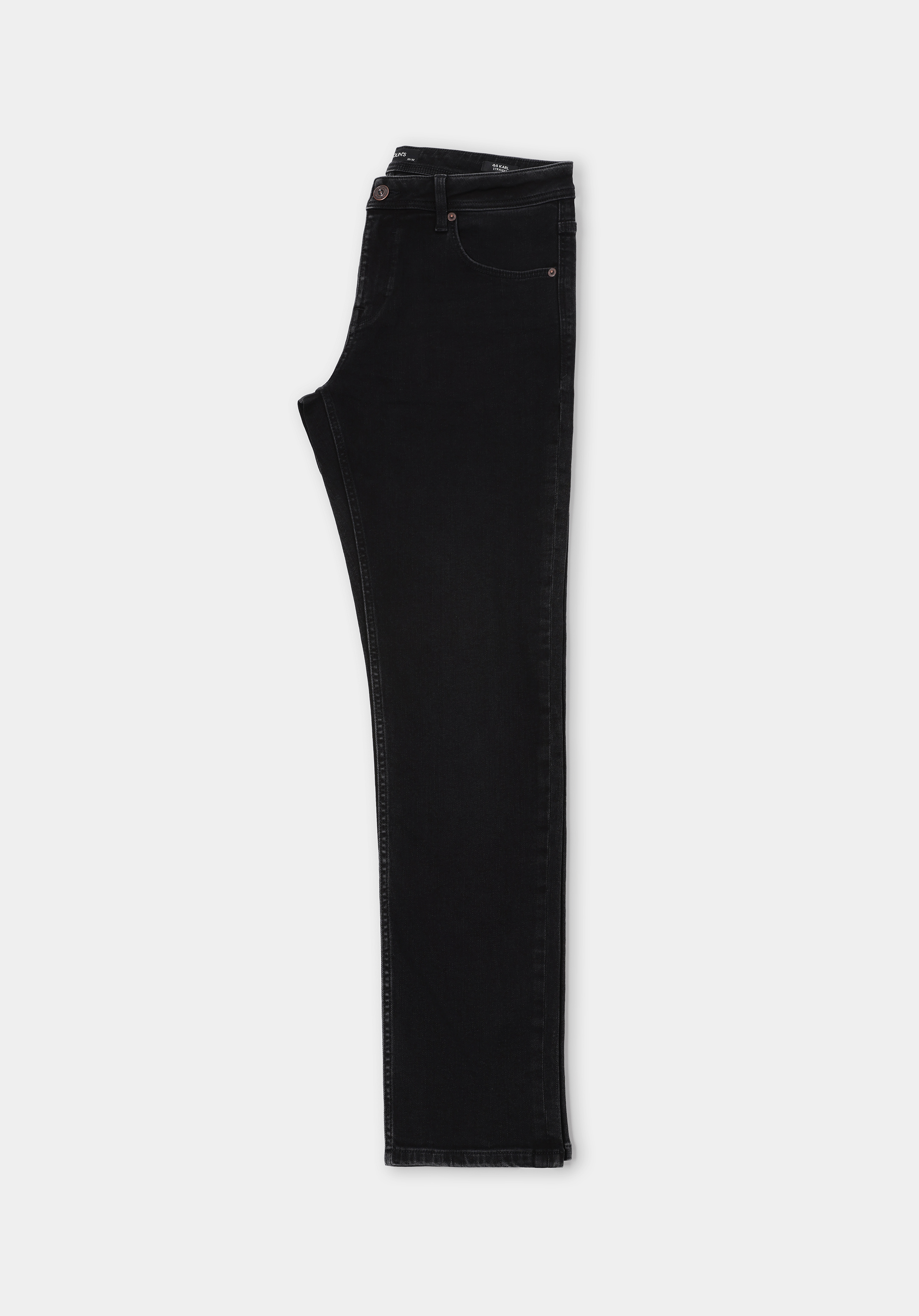 Straight Fit Orta Bel Düz Paça Erkek Black Black Denim Jean Pantolon