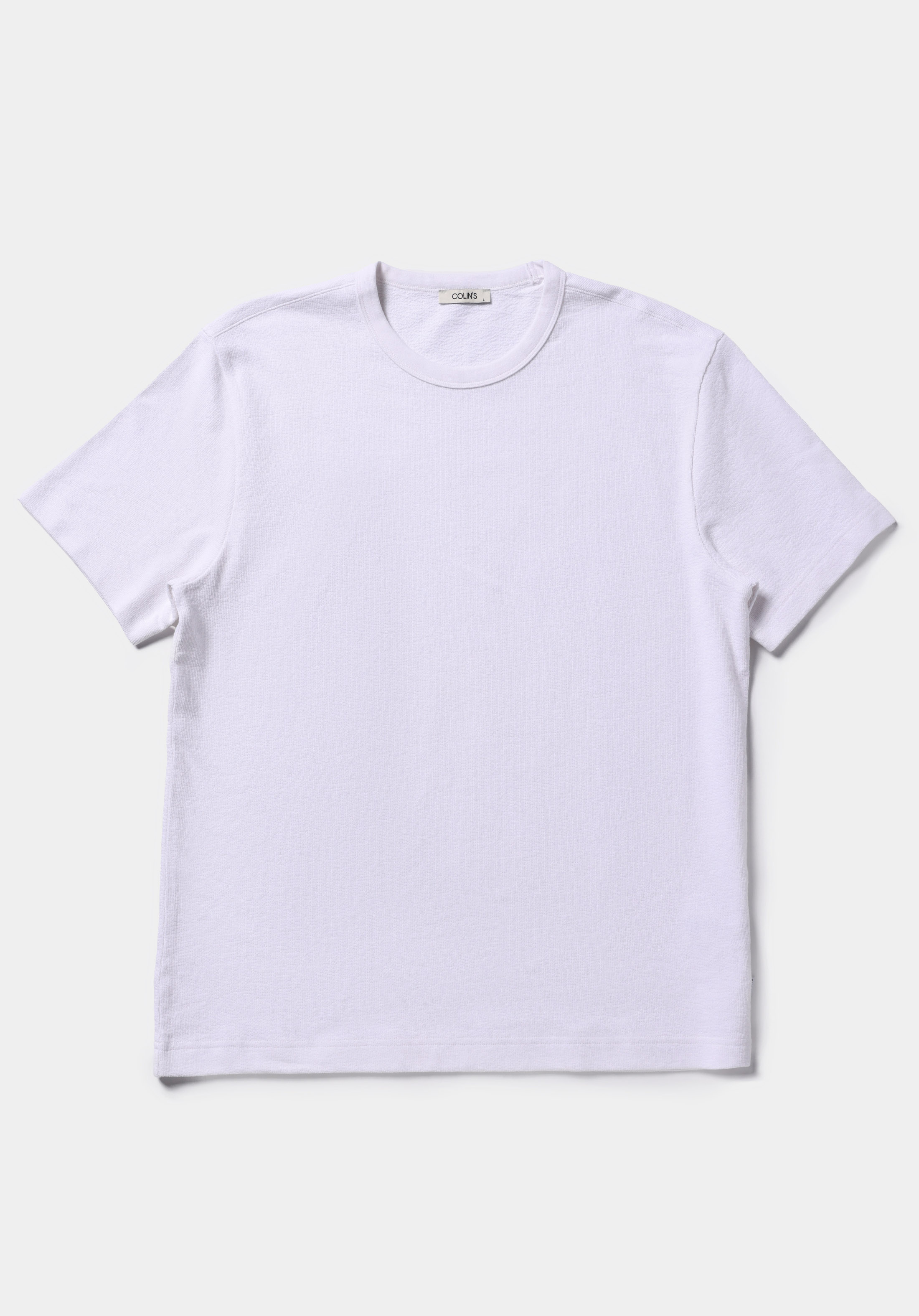 Comfort Fit Yuvarlak Yaka Düz Erkek Beyaz Kısa Kol Tişört