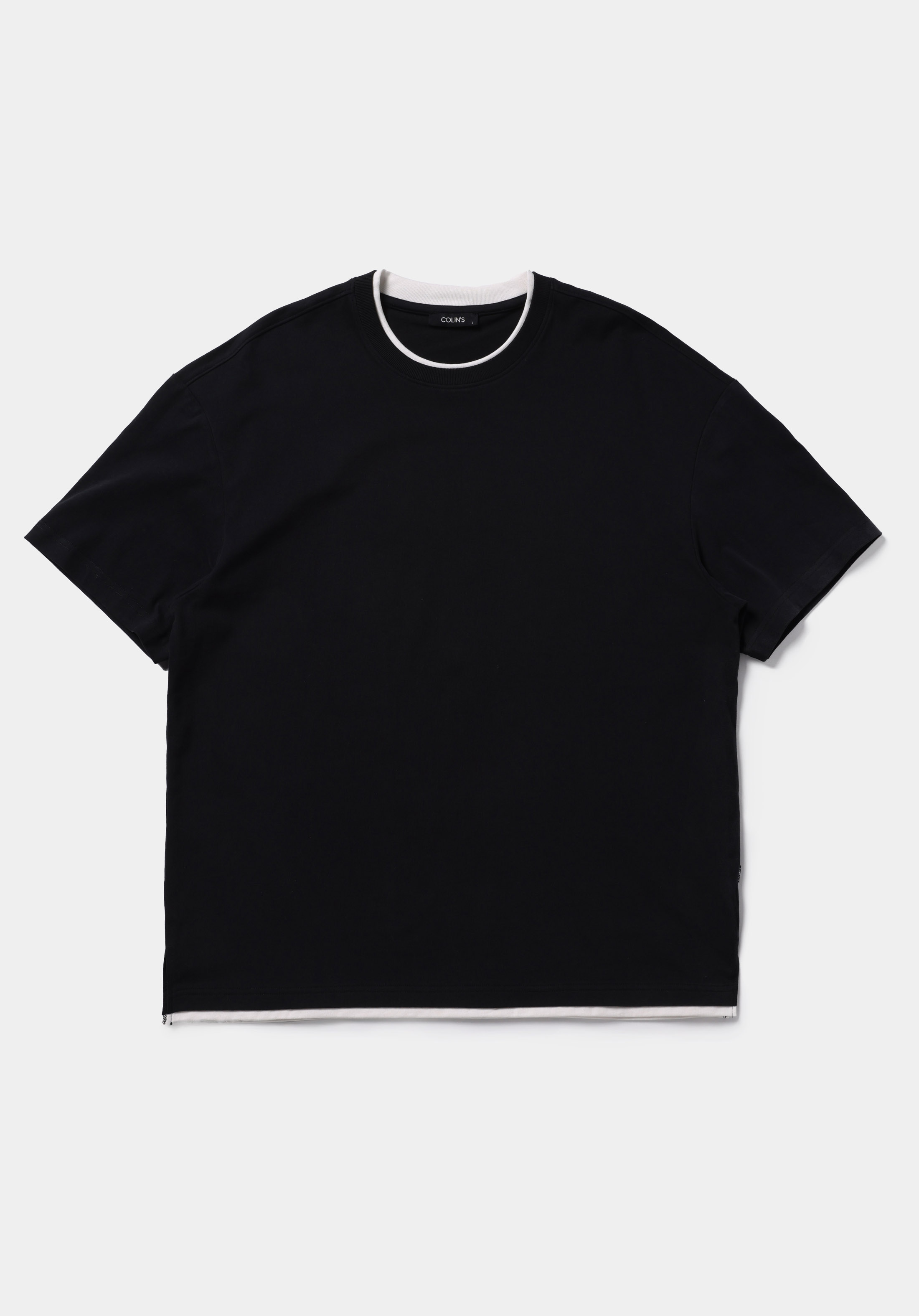 Oversize Fit Yuvarlak Yaka Düz Erkek Siyah Kısa Kol Tişört