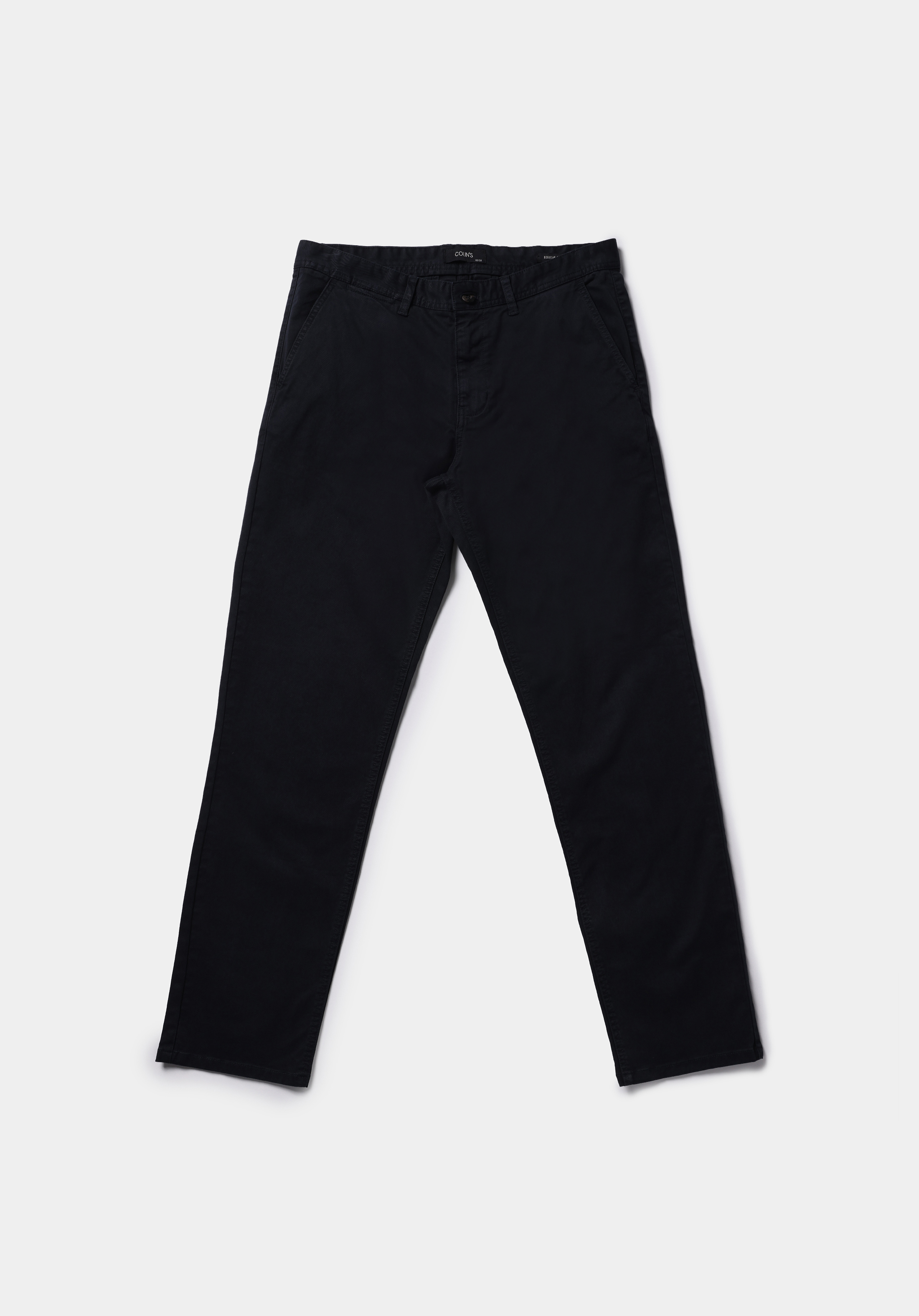 Regular Fit Orta Bel Düz Paça Cepli Erkek Lacivert Pantolon