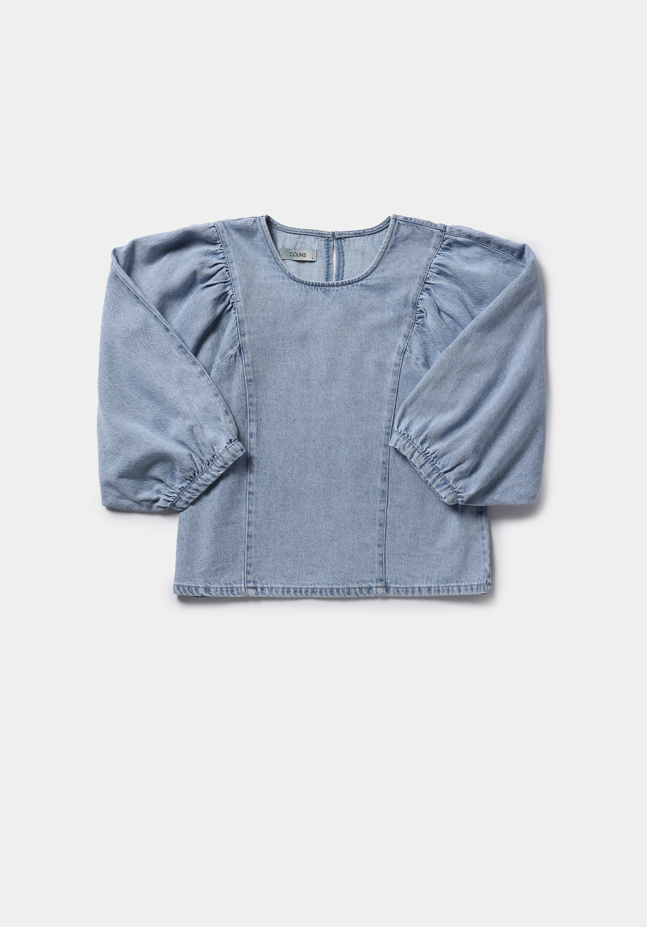 Regular Fit   Kadın Light İndigo Denim  Gömlek