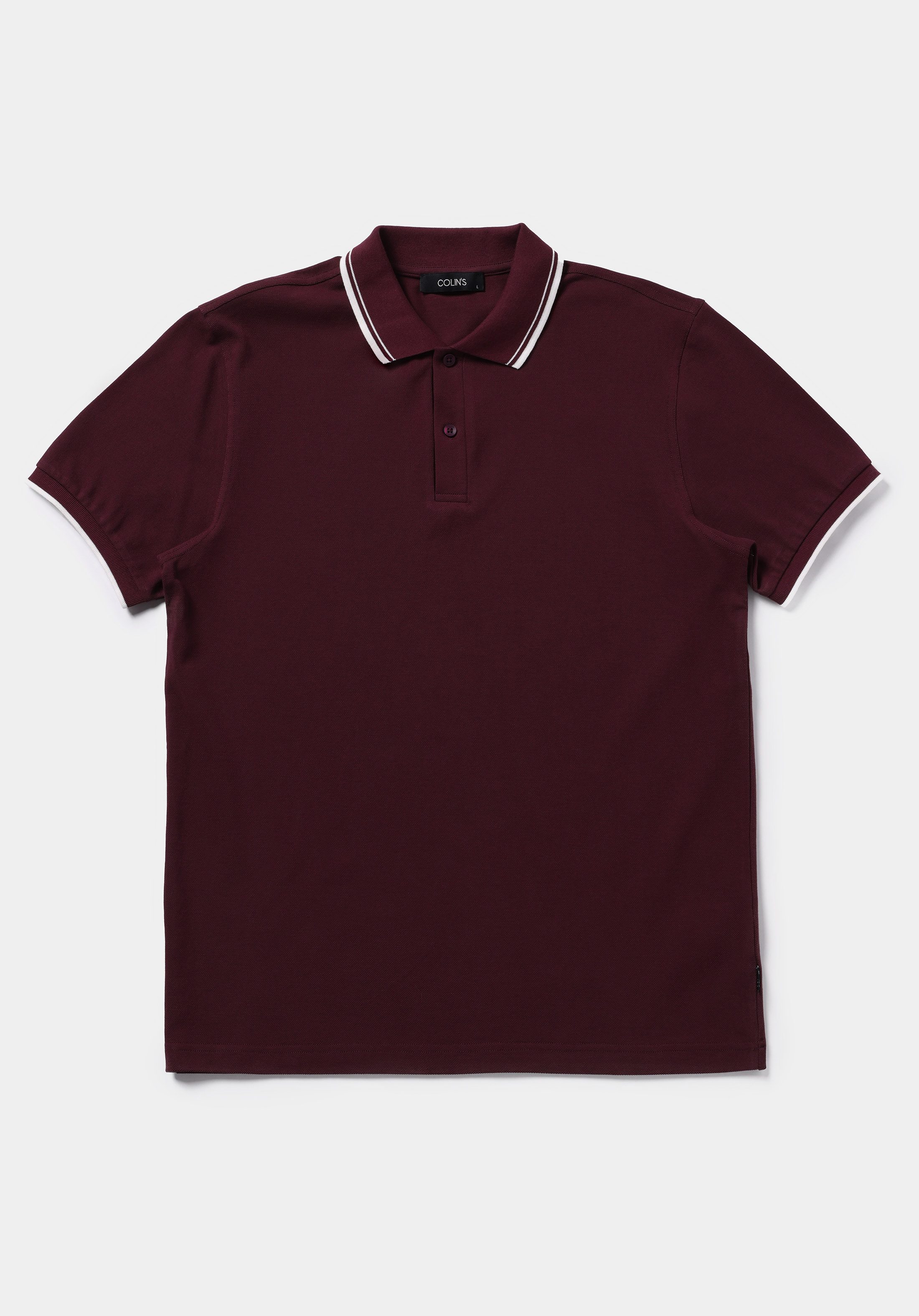 Regular Fit Polo Yaka Düz Erkek Mor Kısa Kol Tişört