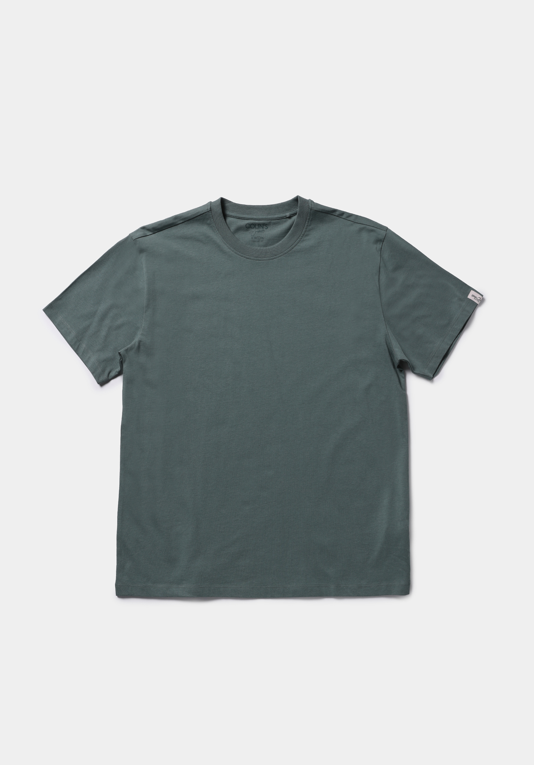 Comfort Fit Yuvarlak Yaka Düz Erkek Yeşil Kısa Kol Tişört