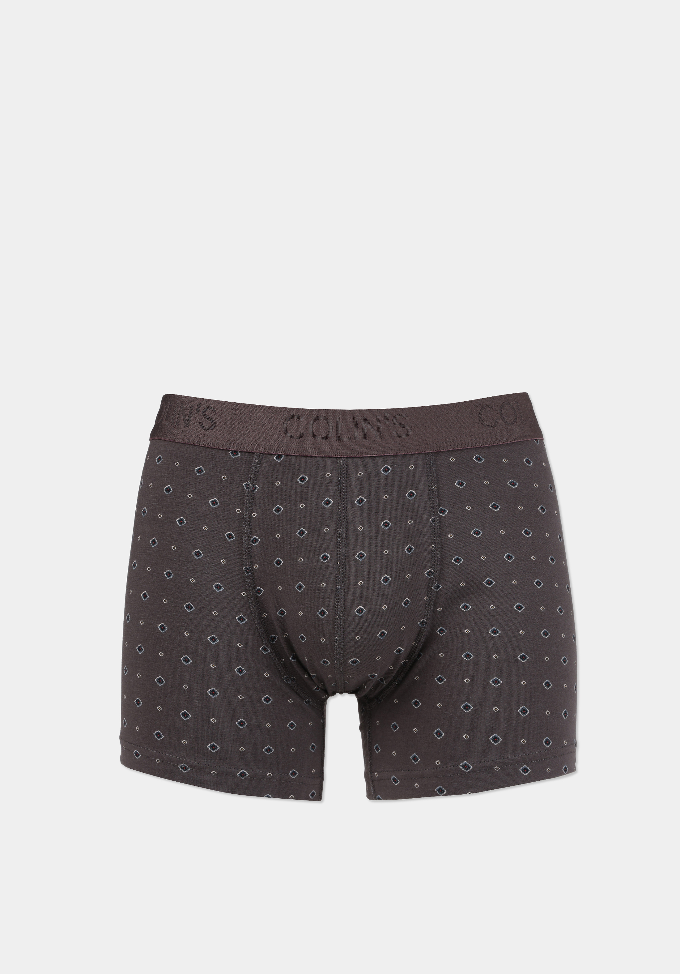 Modern Fit Baskılı Erkek Gri Boxer