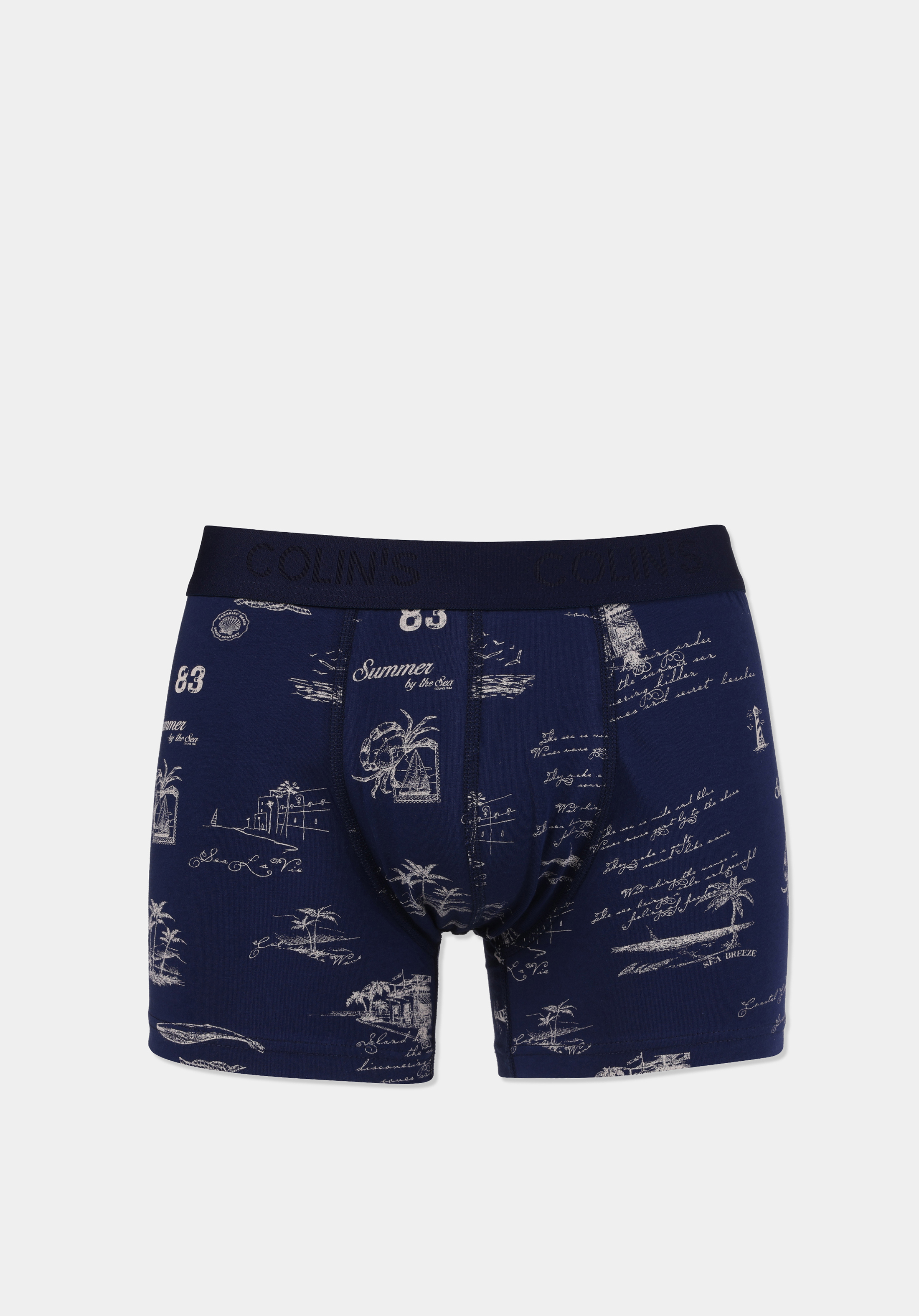 Modern Fit Baskılı Erkek Lacivert Boxer