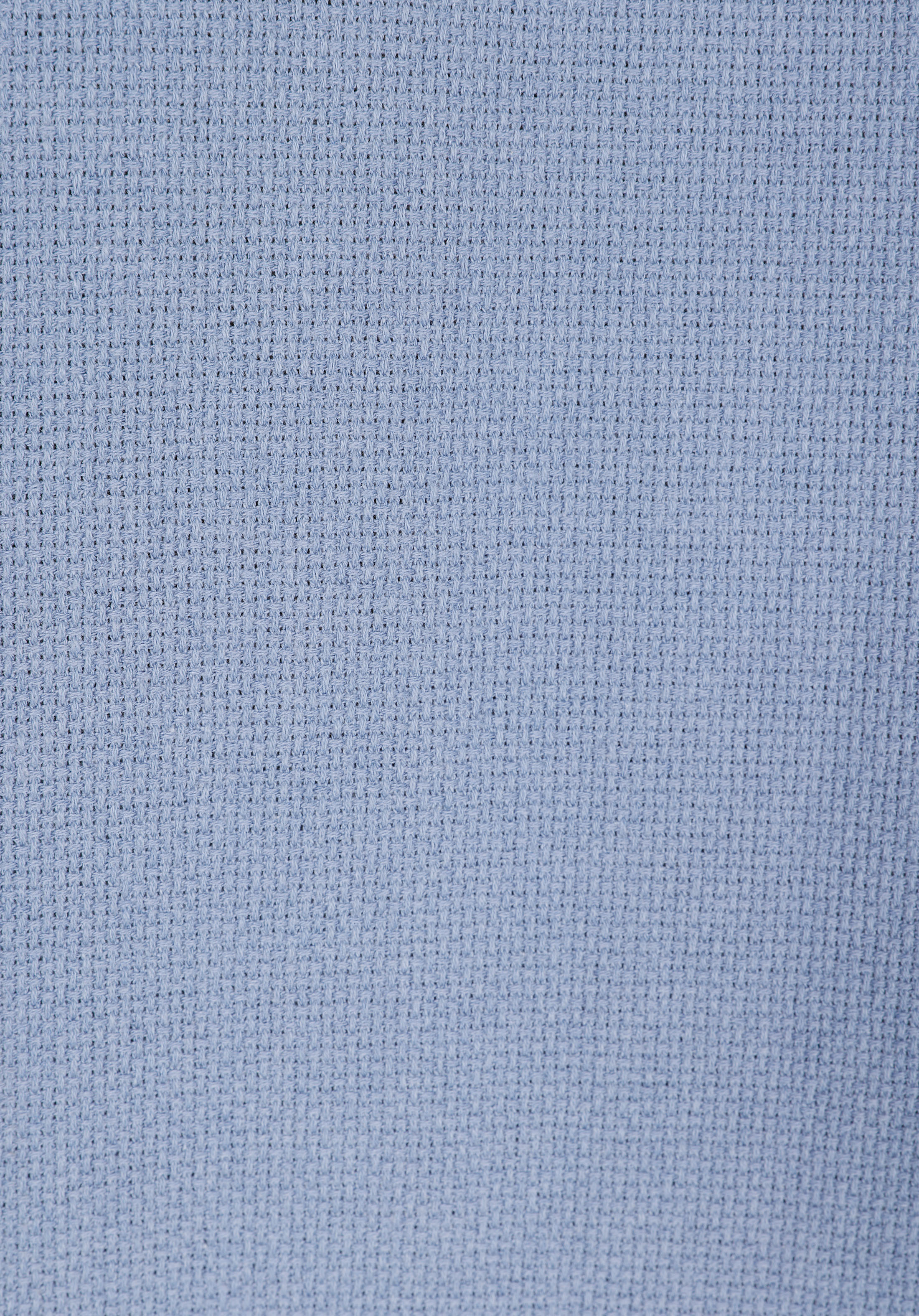 Regular Fit Shirt Neck Düz Erkek Mavi Kısa Kol Gömlek