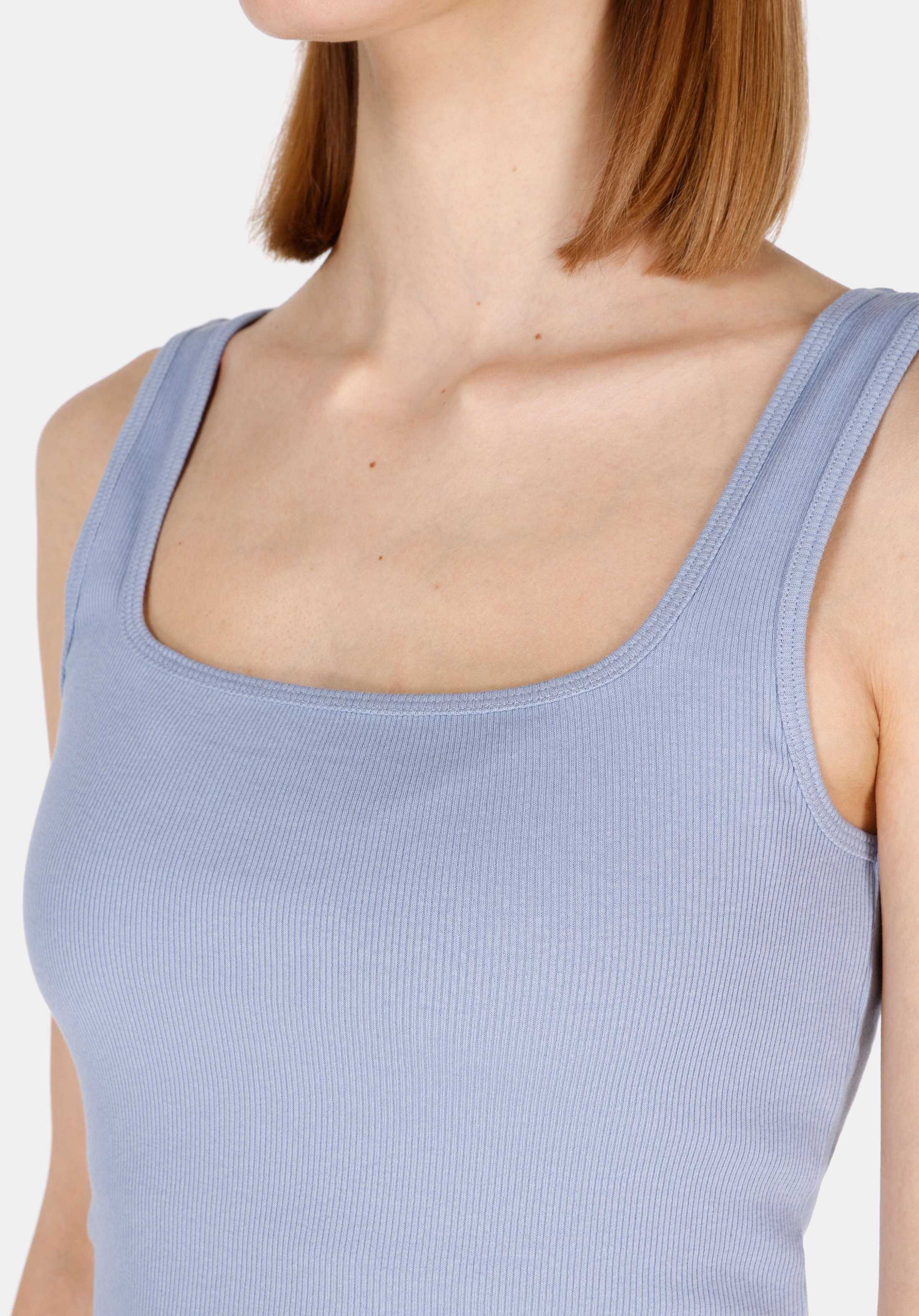 Slim Fit   Kadın Mavi Atlet