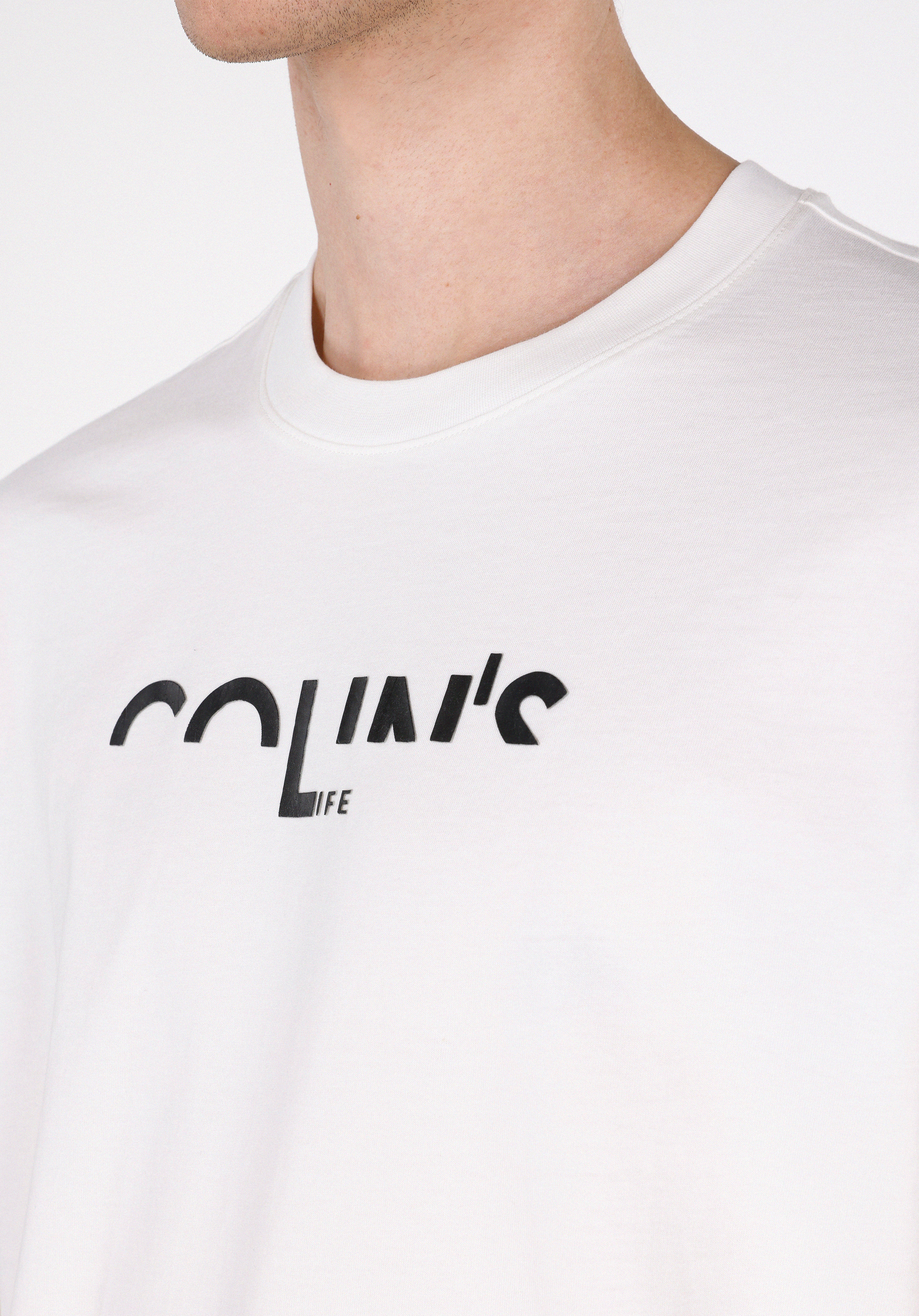 Comfort Fit Yuvarlak Yaka Düz Erkek Beyaz Kısa Kol Tişört