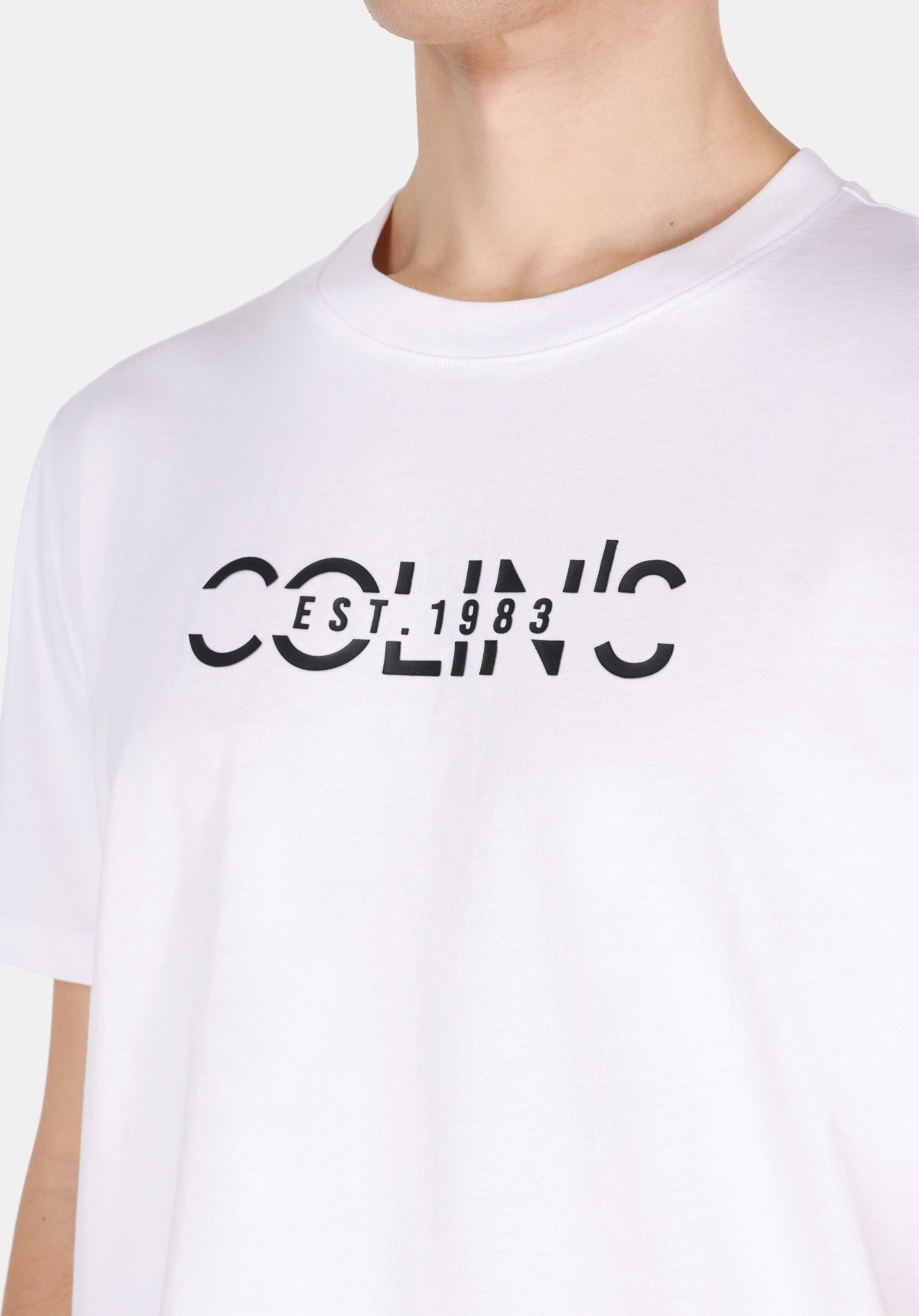 Comfort Fit Yuvarlak Yaka Düz Erkek Beyaz Kısa Kol Tişört