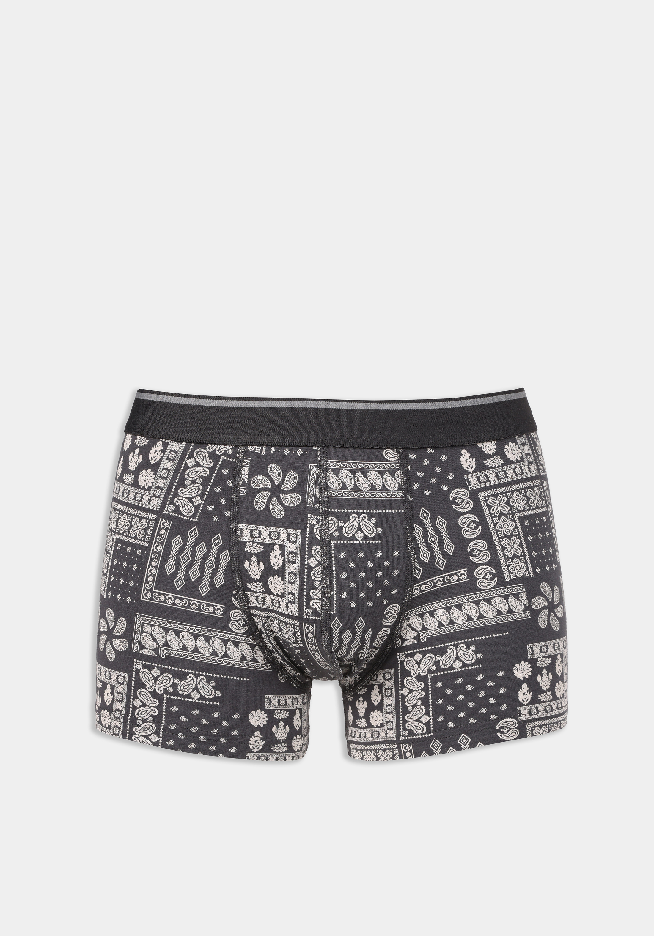 Modern Fit Baskılı Erkek Antrasit Boxer