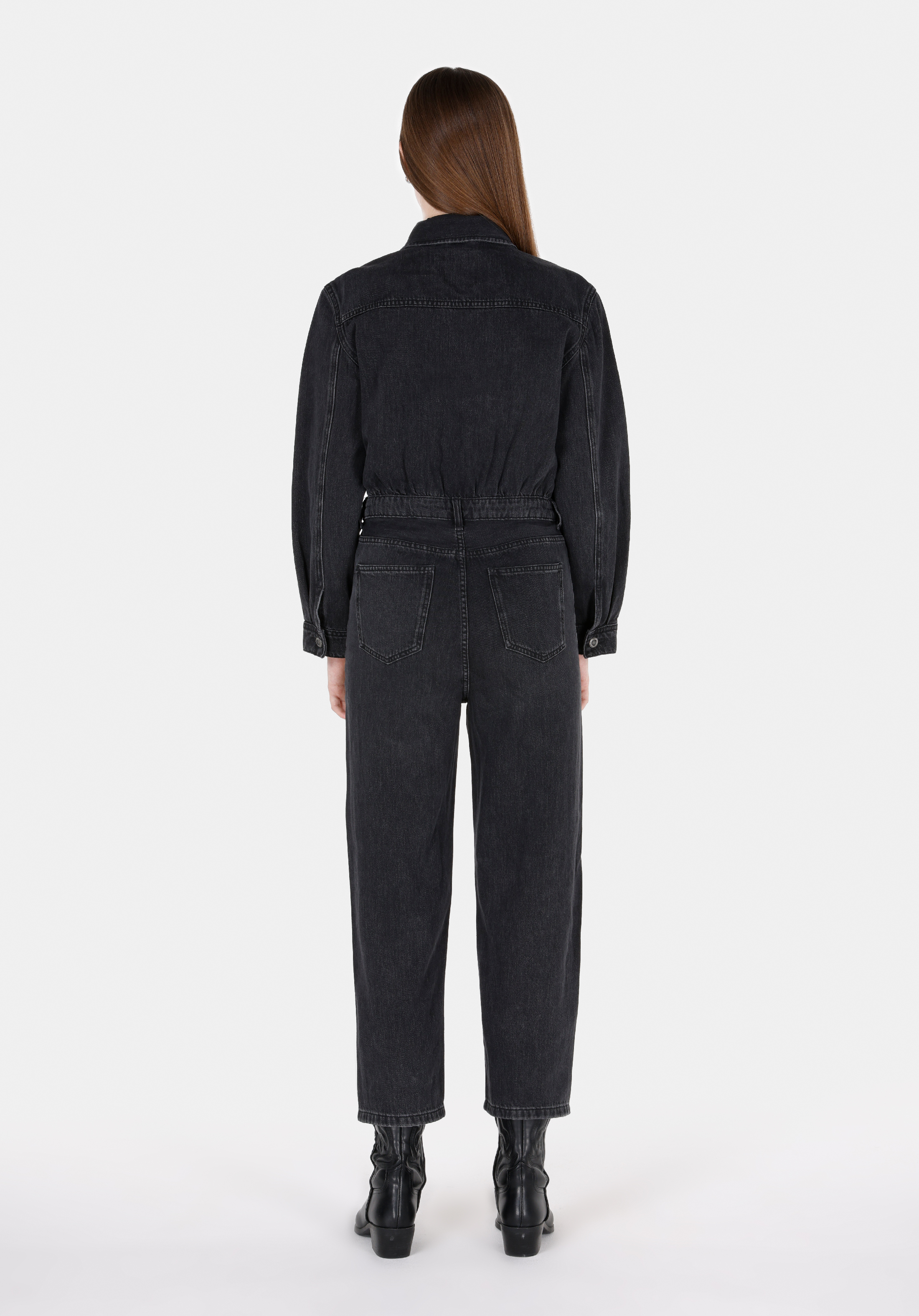 Regular Fit   Kadın Siyah Jean Pantolon