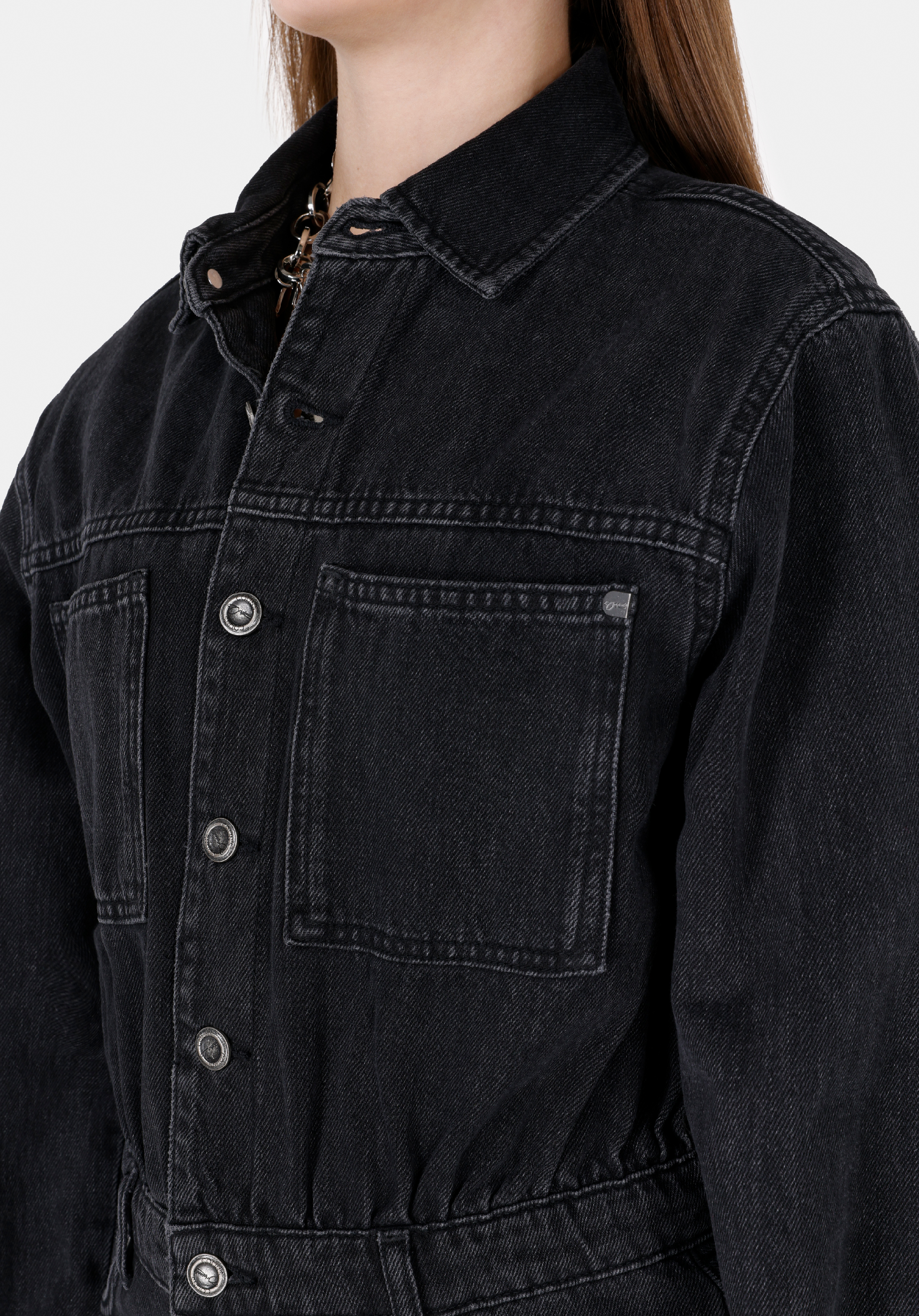 Regular Fit   Kadın Siyah Jean Pantolon