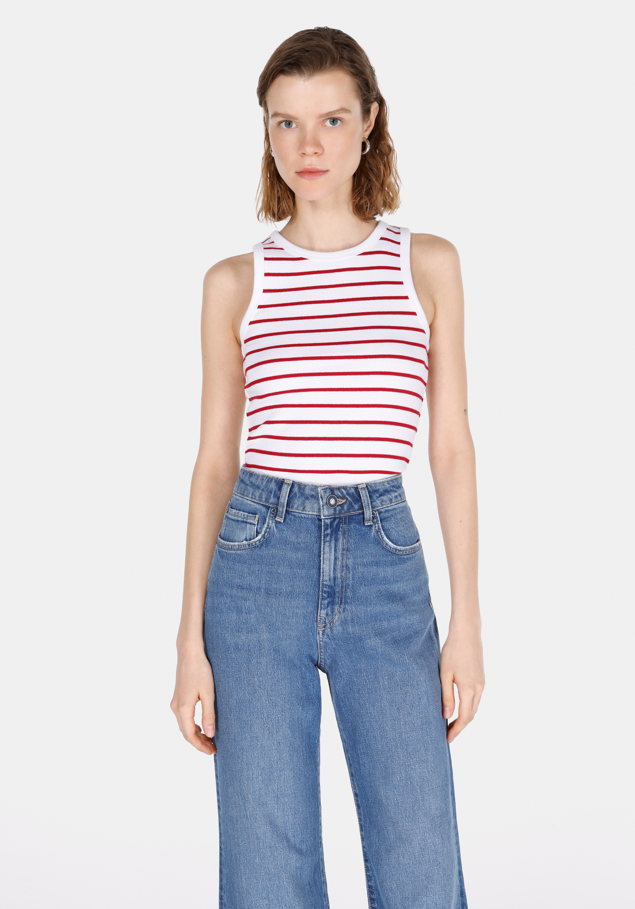 Slim Fit   Kadın Kirmizi Atlet