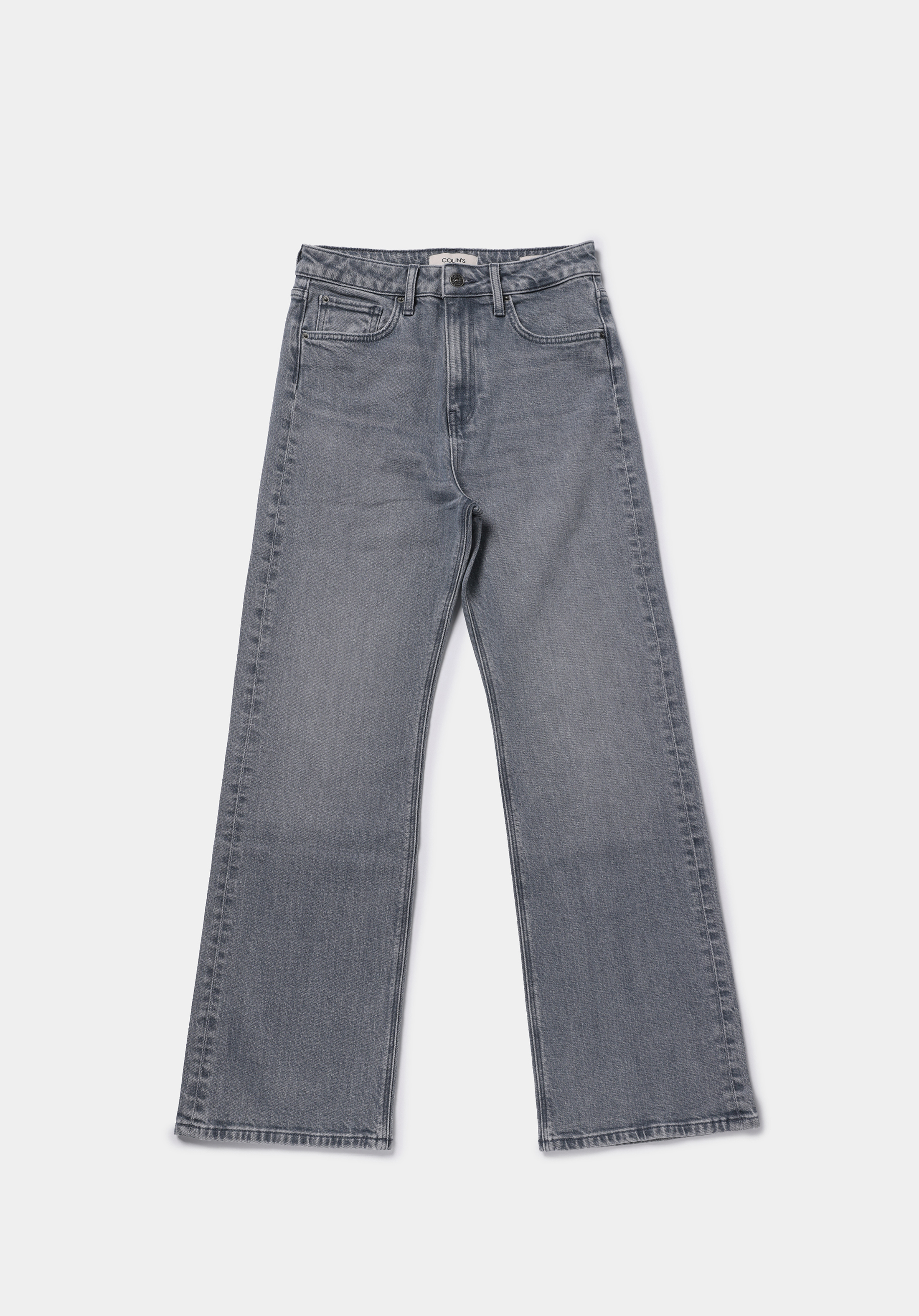 Straight Fit   Kadın Grey Denim Jean Pantolon
