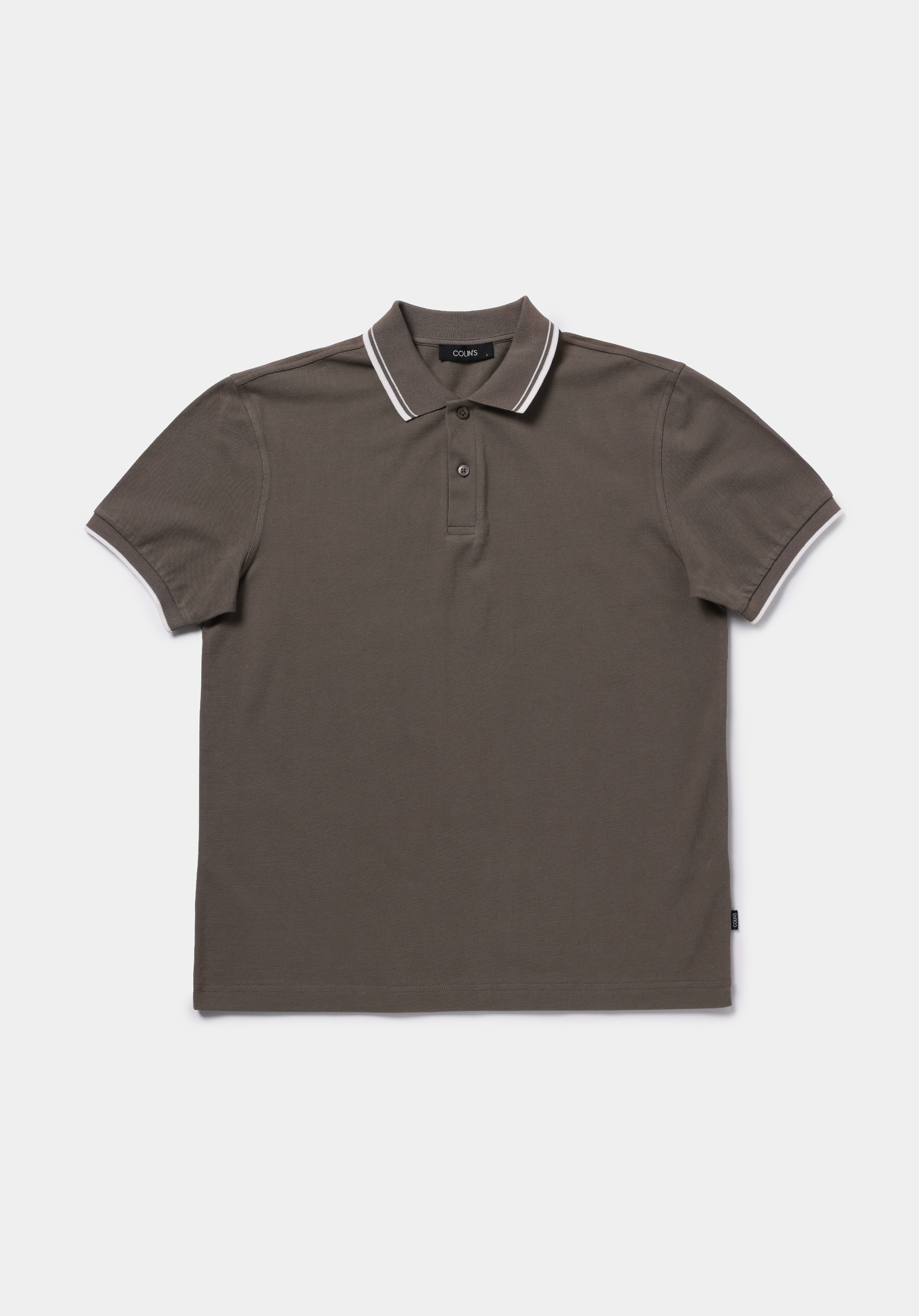 Regular Fit Polo Yaka Düz Erkek Yeşil Kısa Kol Tişört