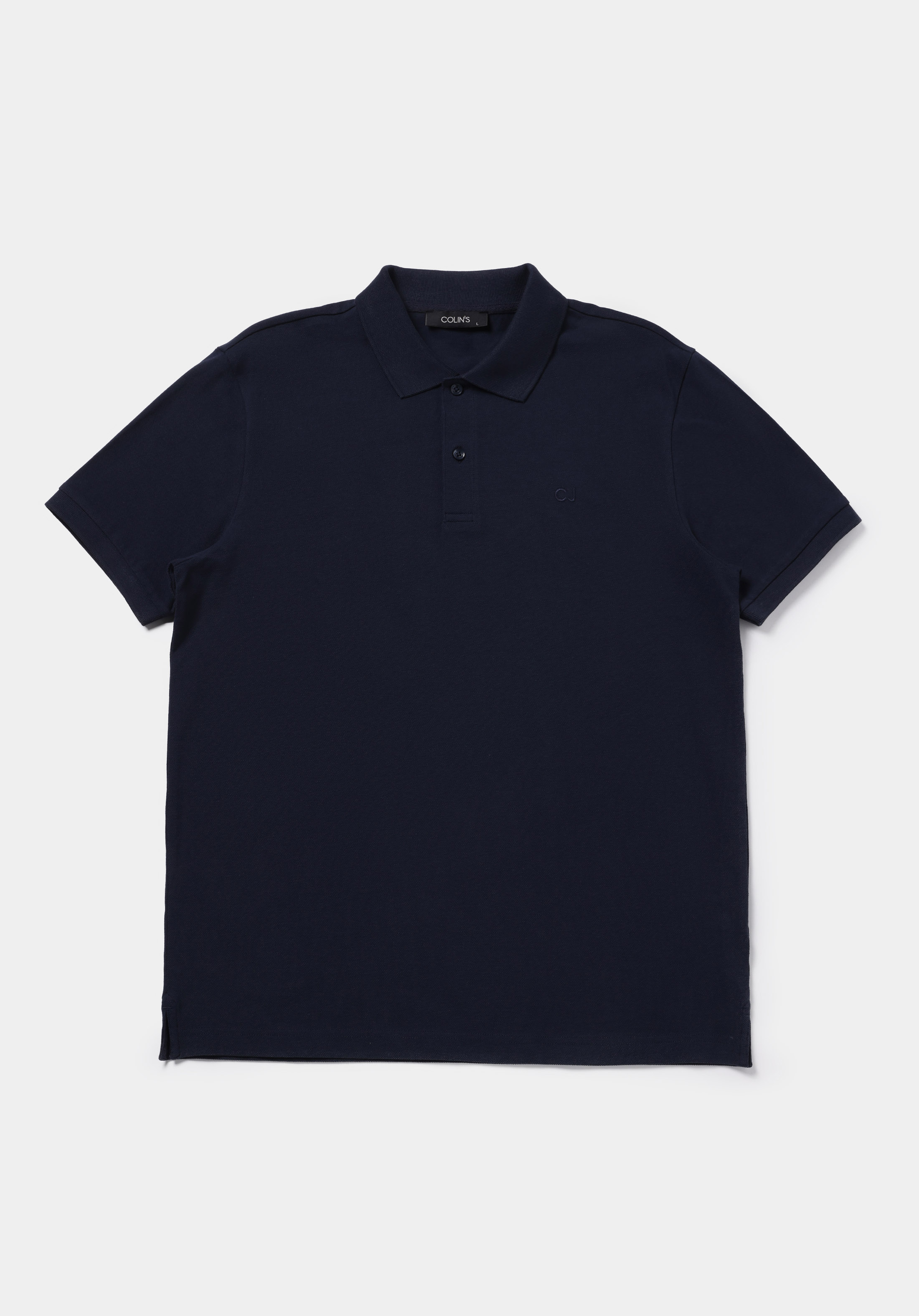 Regular Fit Polo Yaka Düz Erkek Lacivert Kısa Kol Tişört