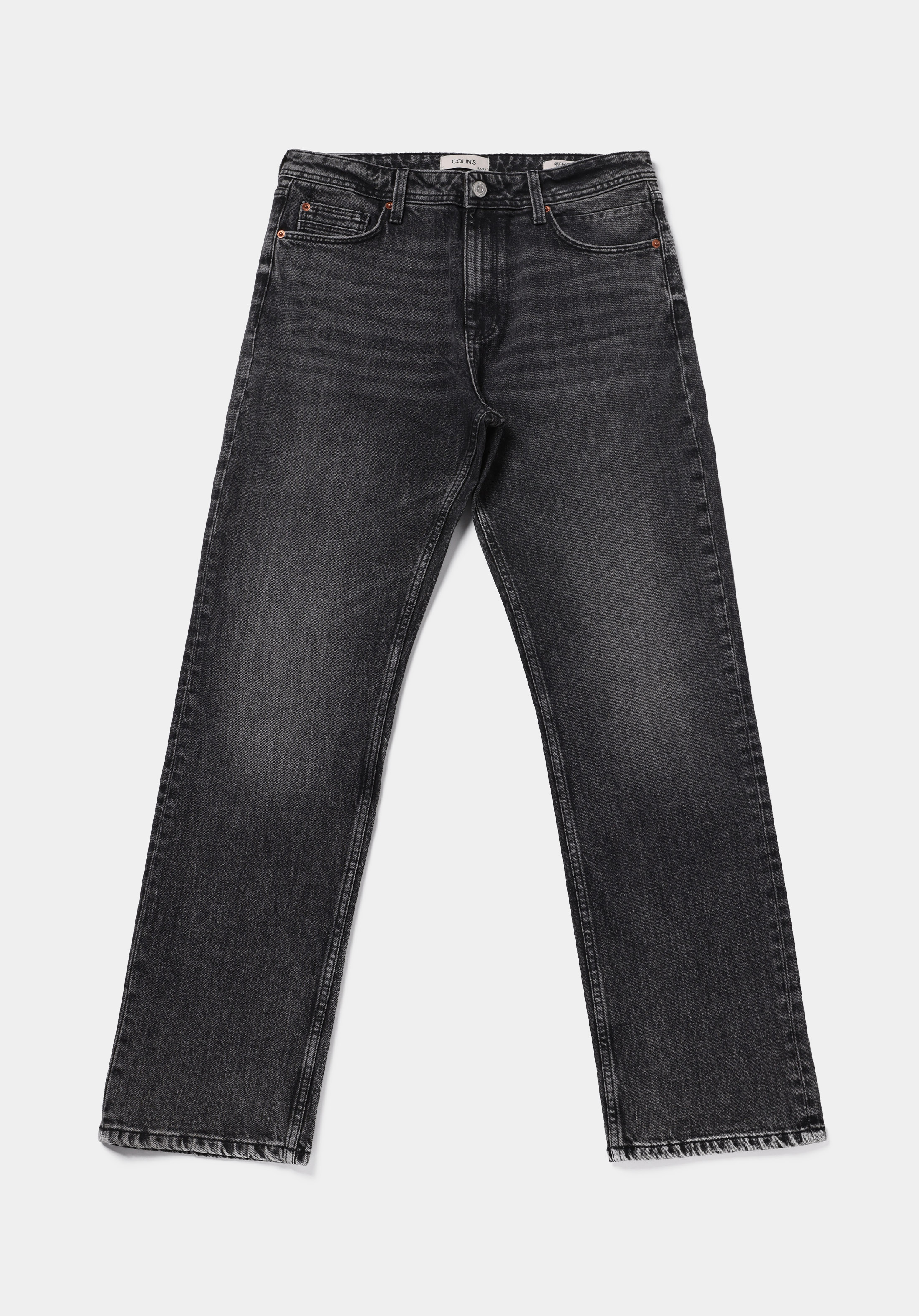 Regular Fit   Erkek Black Denim Jean Pantolon