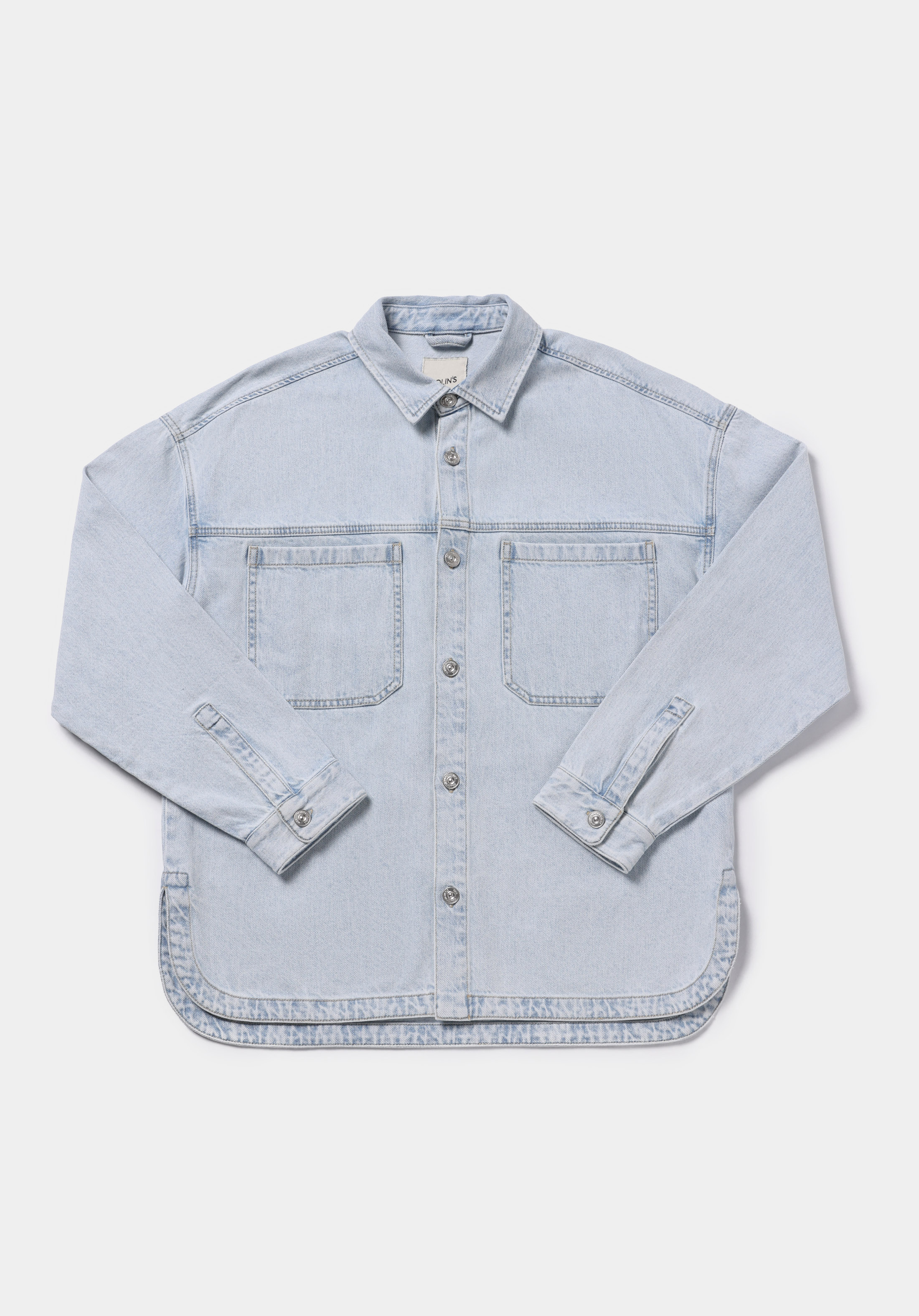 Regular Fit   Erkek Light İndigo Denim Shacket