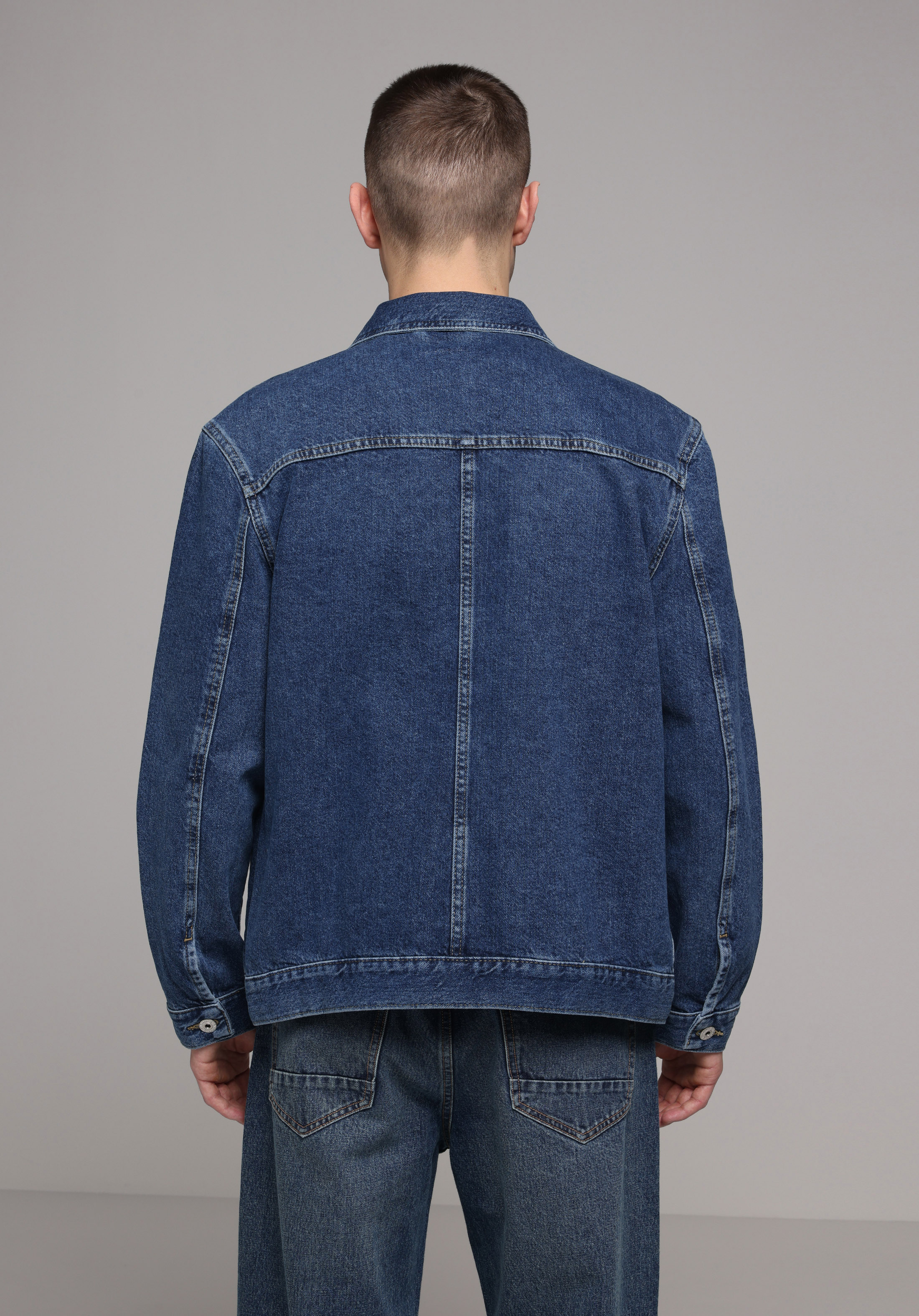 Regular Fit Düğmeli Astarsız  Erkek Koyu Mavi Ceket