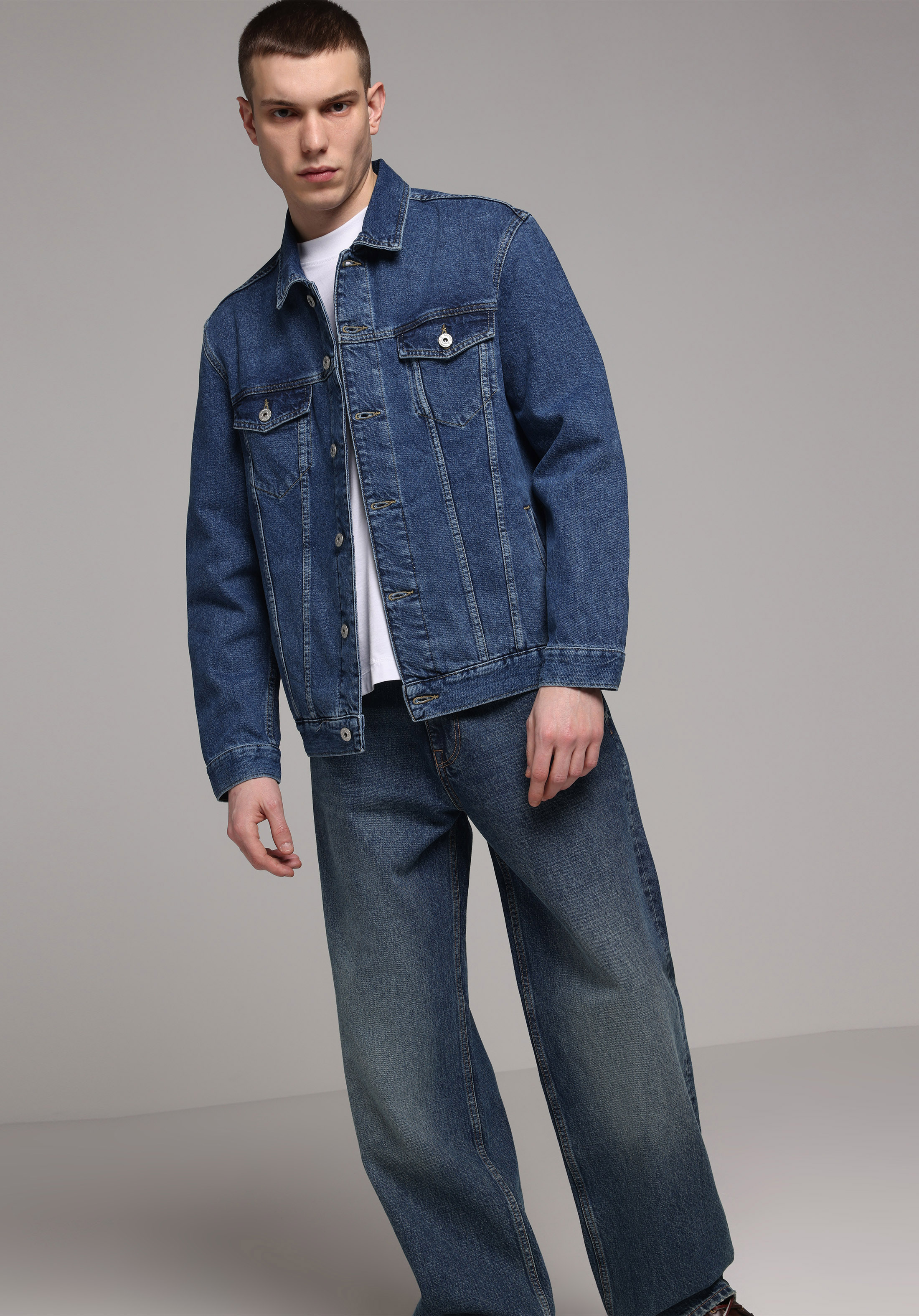 Regular Fit Düğmeli Astarsız  Erkek Koyu Mavi Ceket