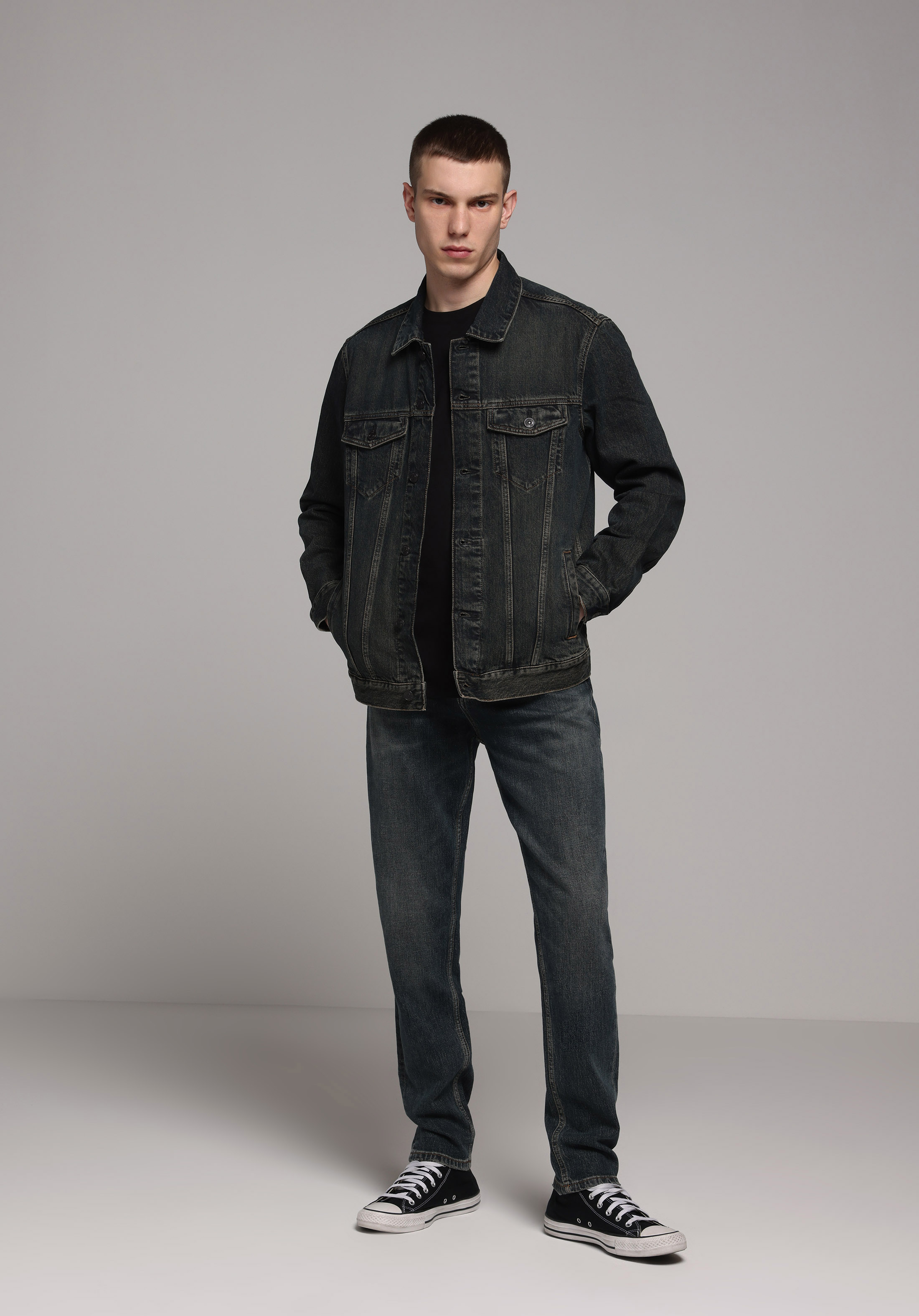 Regular Fit Düğmeli Astarsız  Erkek Yeşil Ceket