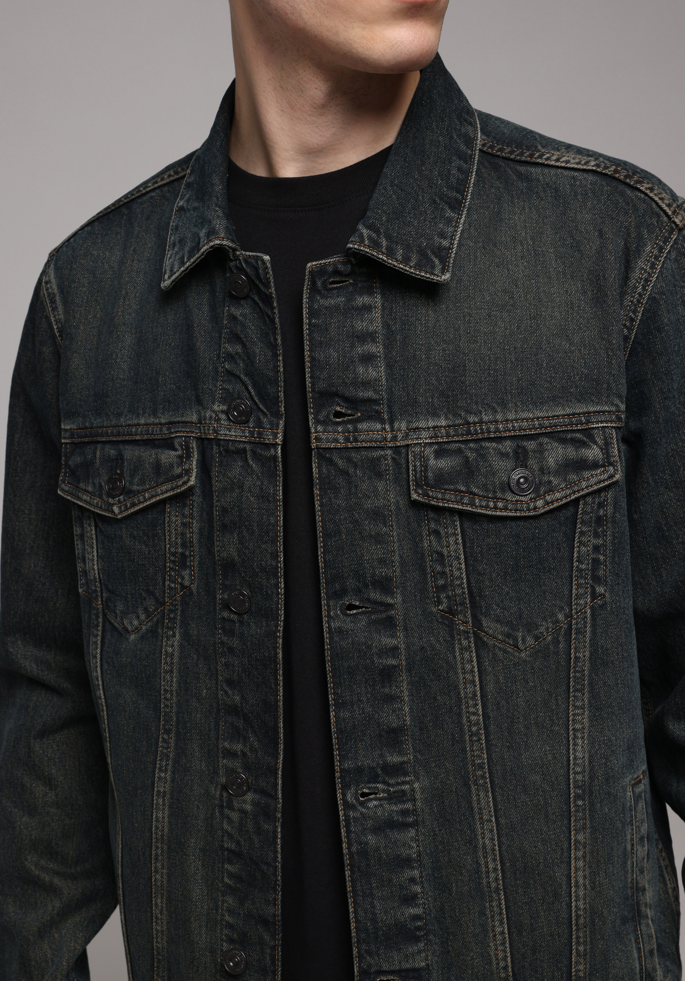 Regular Fit Düğmeli Astarsız  Erkek Yeşil Ceket