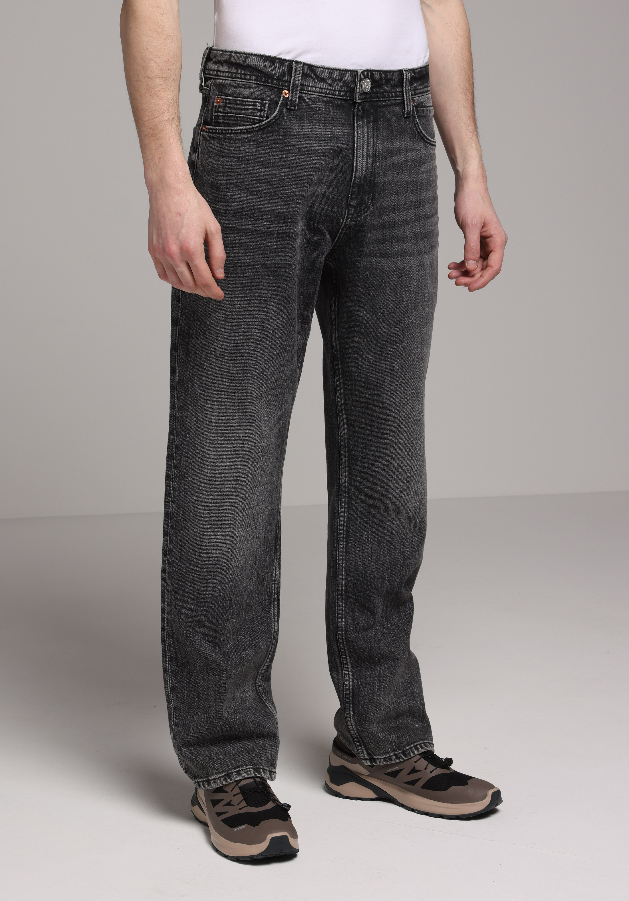 Regular Fit   Erkek Black Denim Jean Pantolon