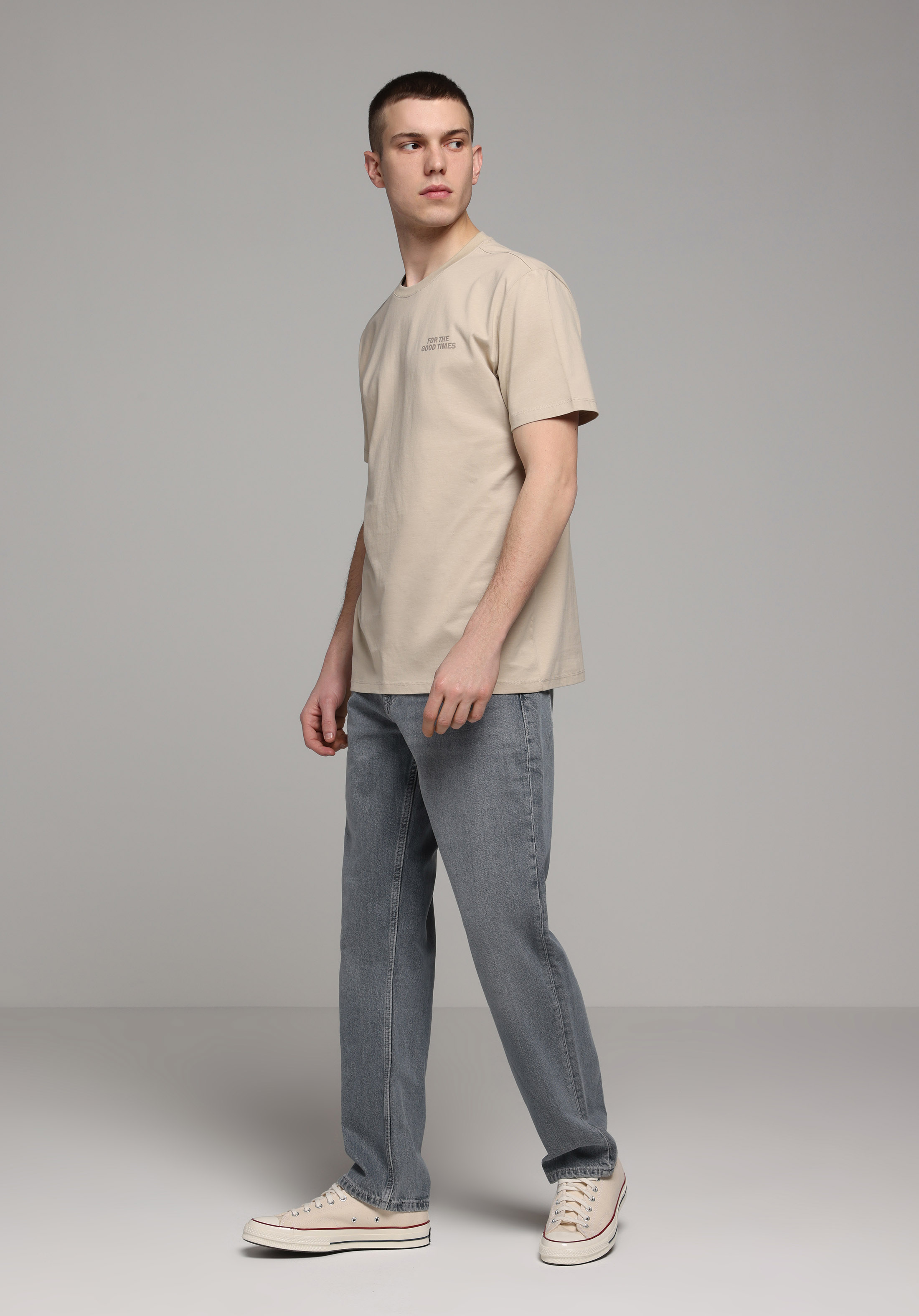 Regular Fit   Erkek Grey Denim Jean Pantolon