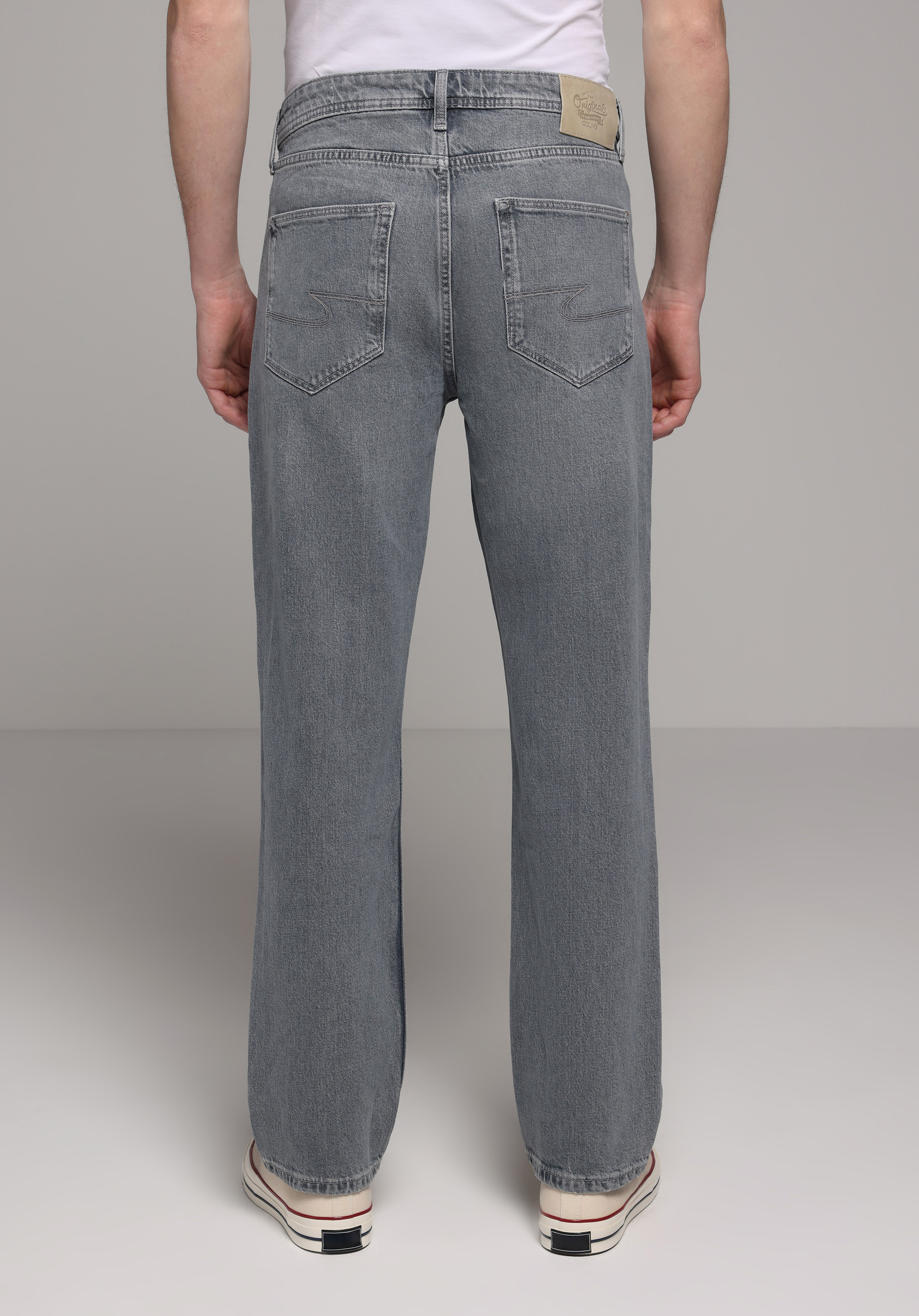 Regular Fit   Erkek Grey Denim Jean Pantolon
