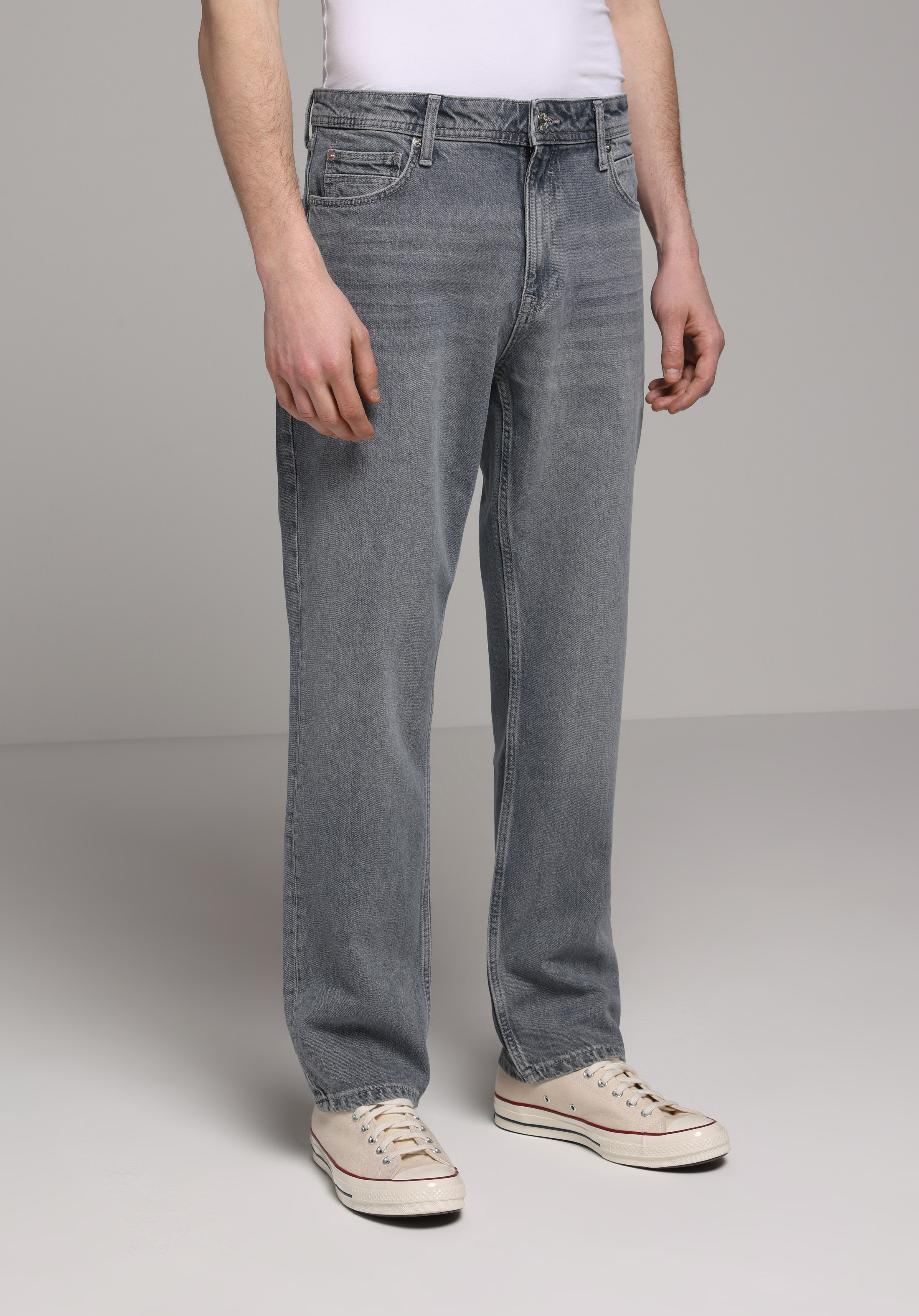 Regular Fit   Erkek Grey Denim Jean Pantolon