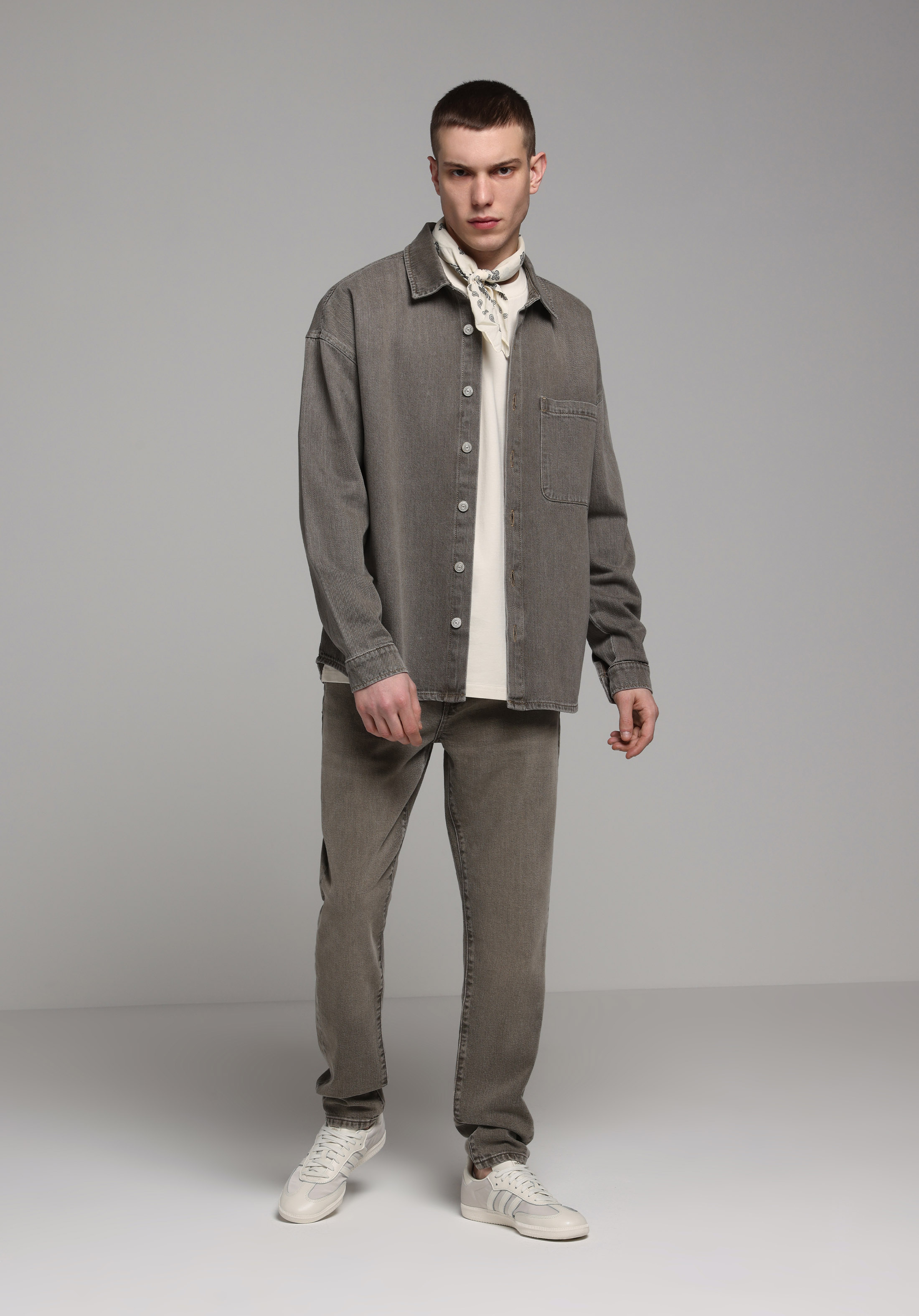 Regular Fit   Erkek Colour Denim Shacket