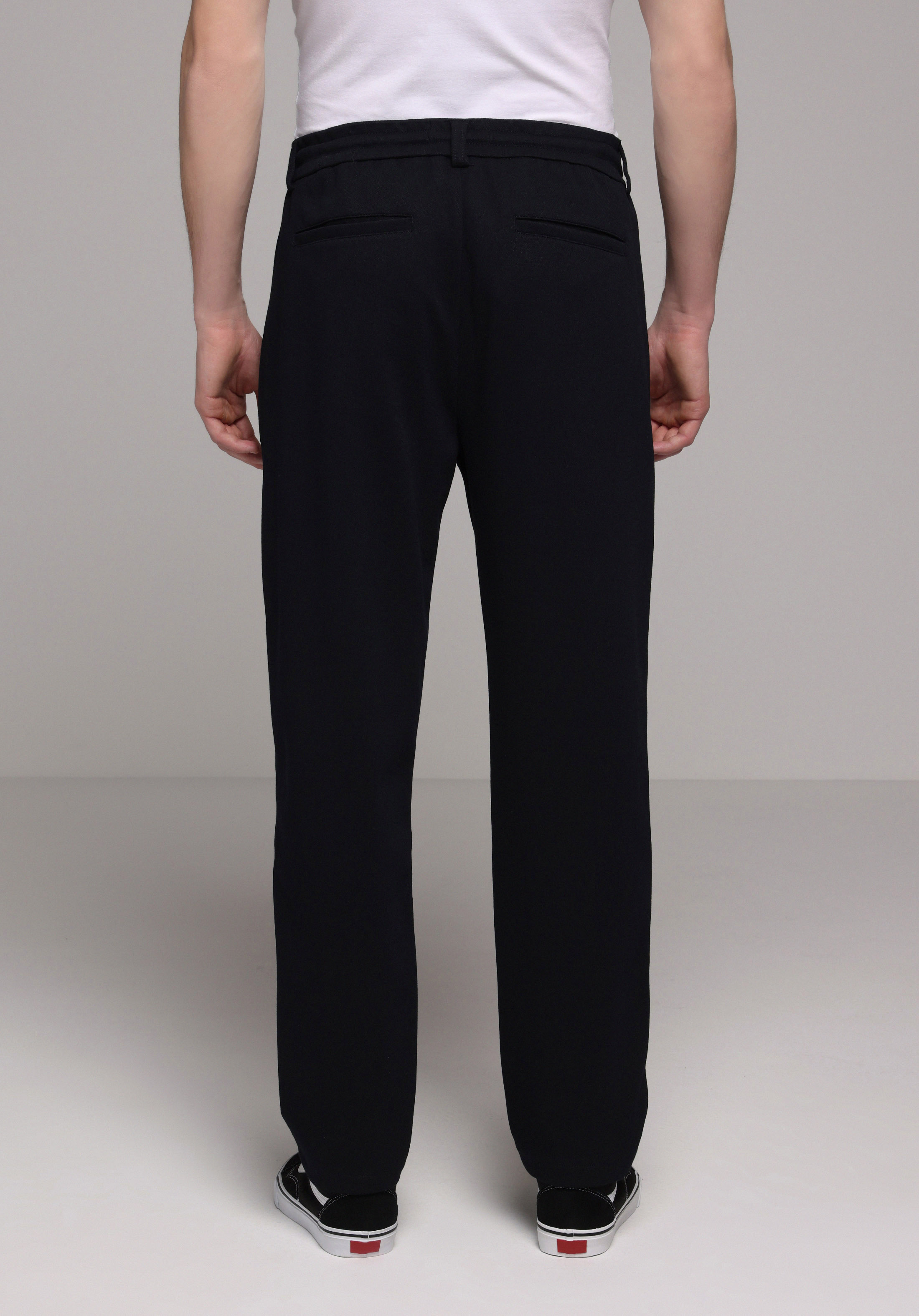 Regular Fit Orta Bel Düz Paça Erkek Lacivert  Pantolon