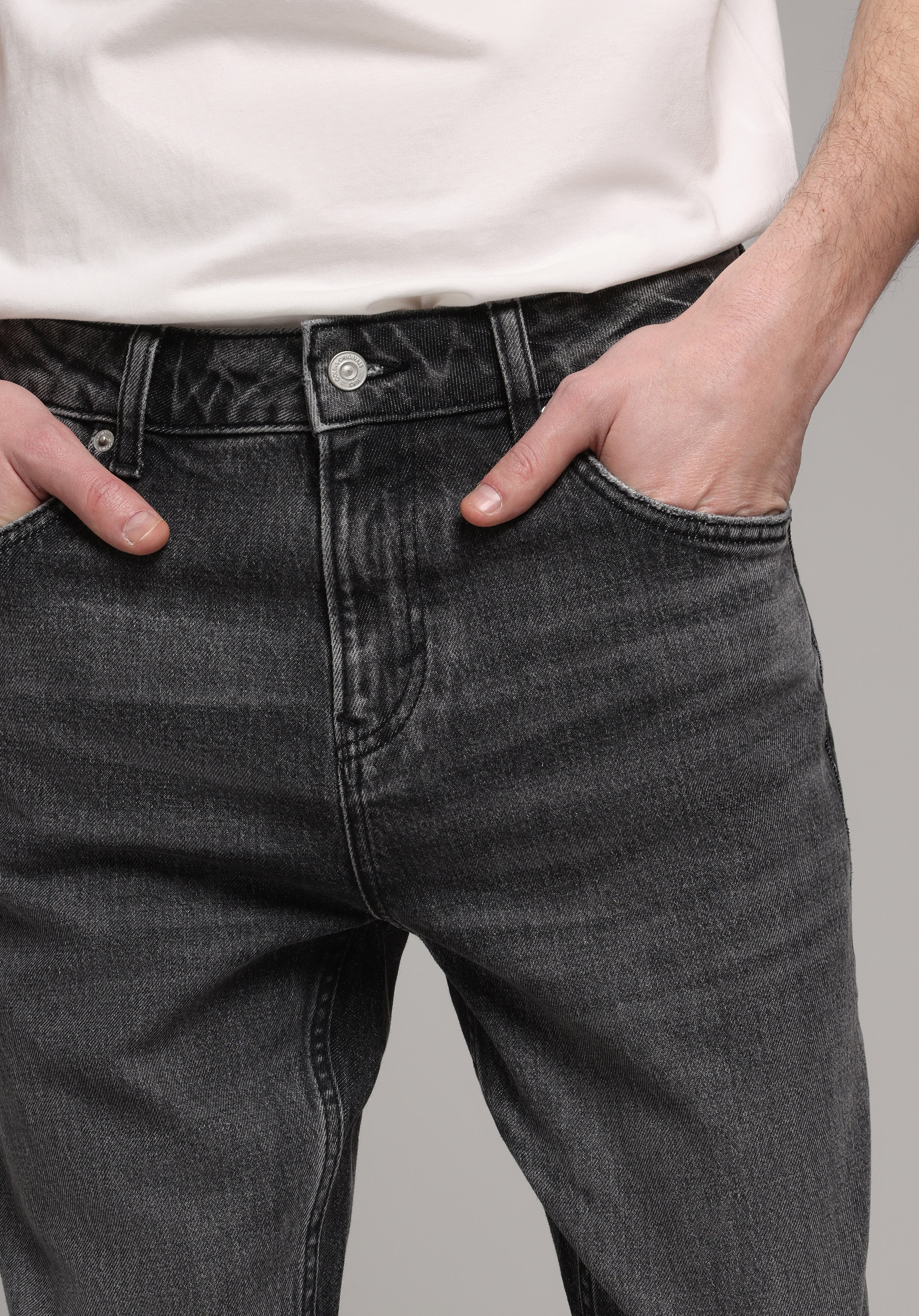 Straight Fit   Erkek Black Denim Jean Pantolon