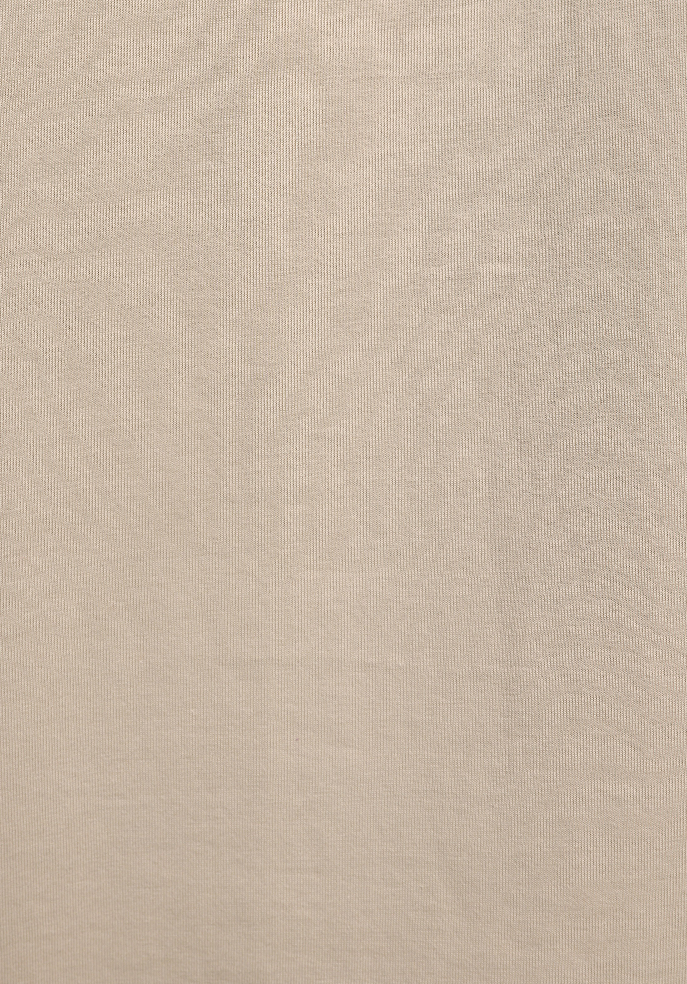 Regular Fit Yuvarlak Yaka Düz Erkek Bej Kısa Kol Tişört