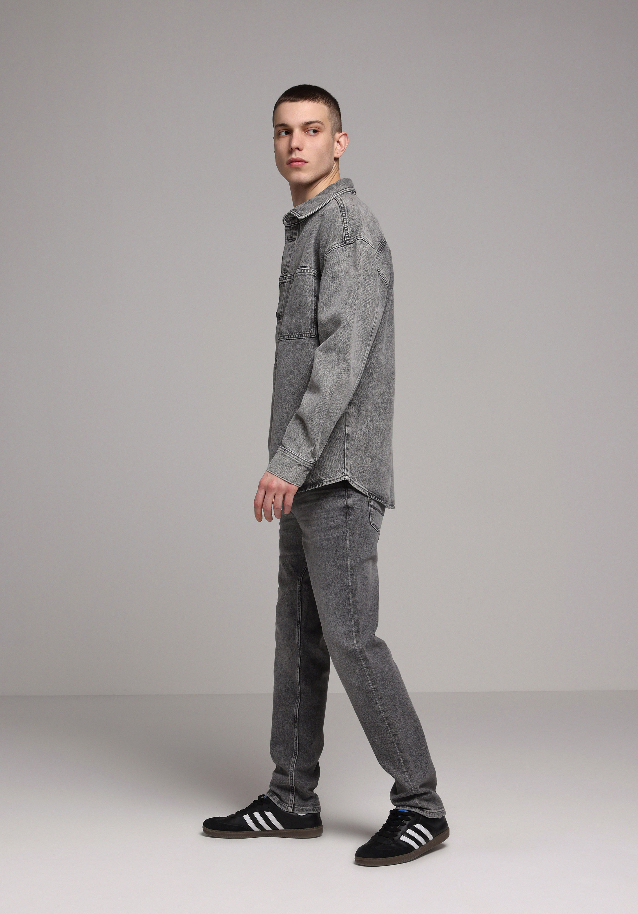 Straight Fit   Erkek Black Denim Jean Pantolon