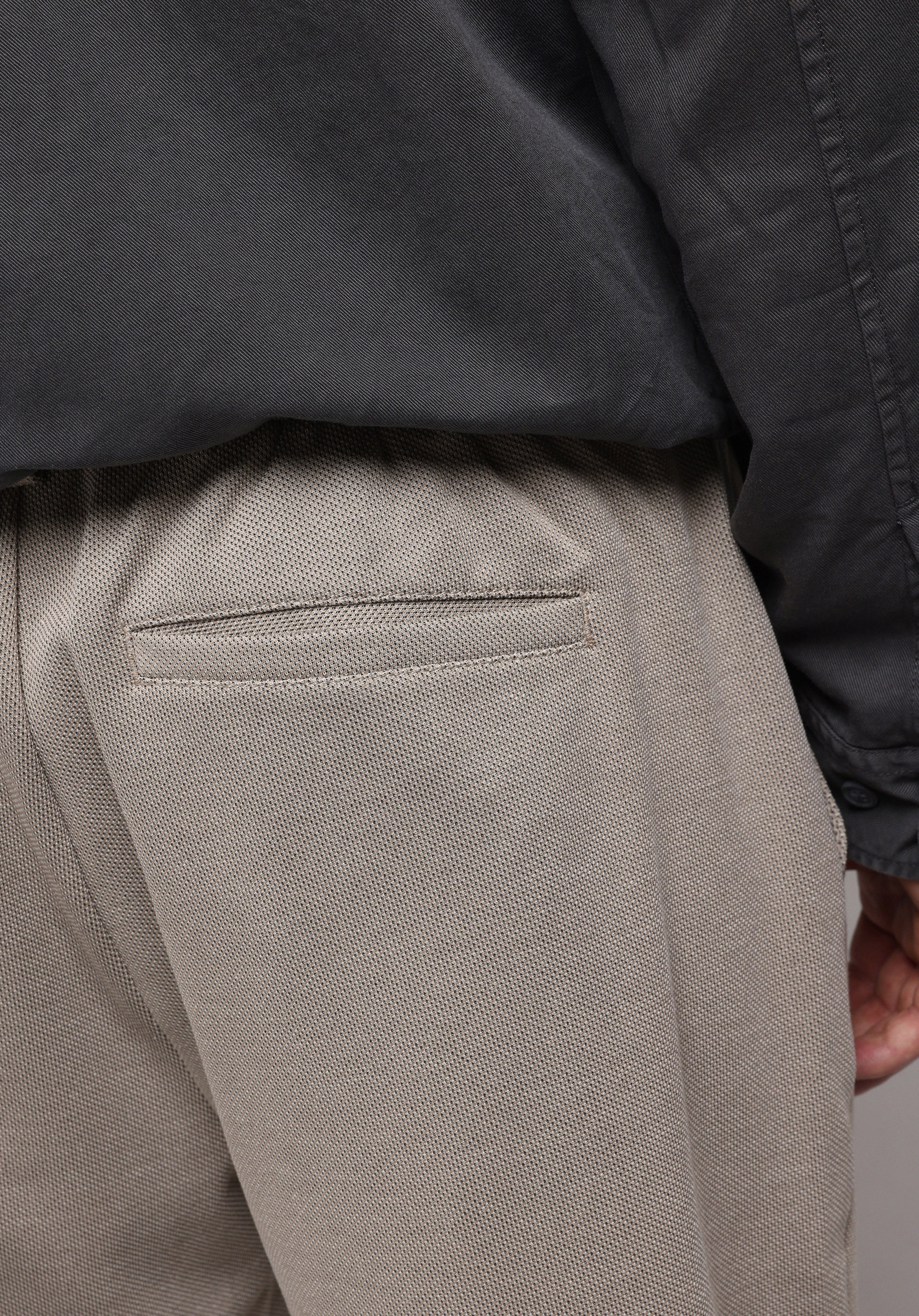 Regular Fit Orta Bel Düz Paça Erkek Bej  Pantolon